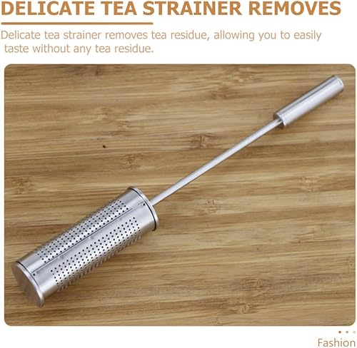 Miniatura 2 de Kichvoe Tubo infusor de colador de té de metal para té suelto, filtro de cocina reutilizable para elaborar cerveza, práctico difusor de malla fina