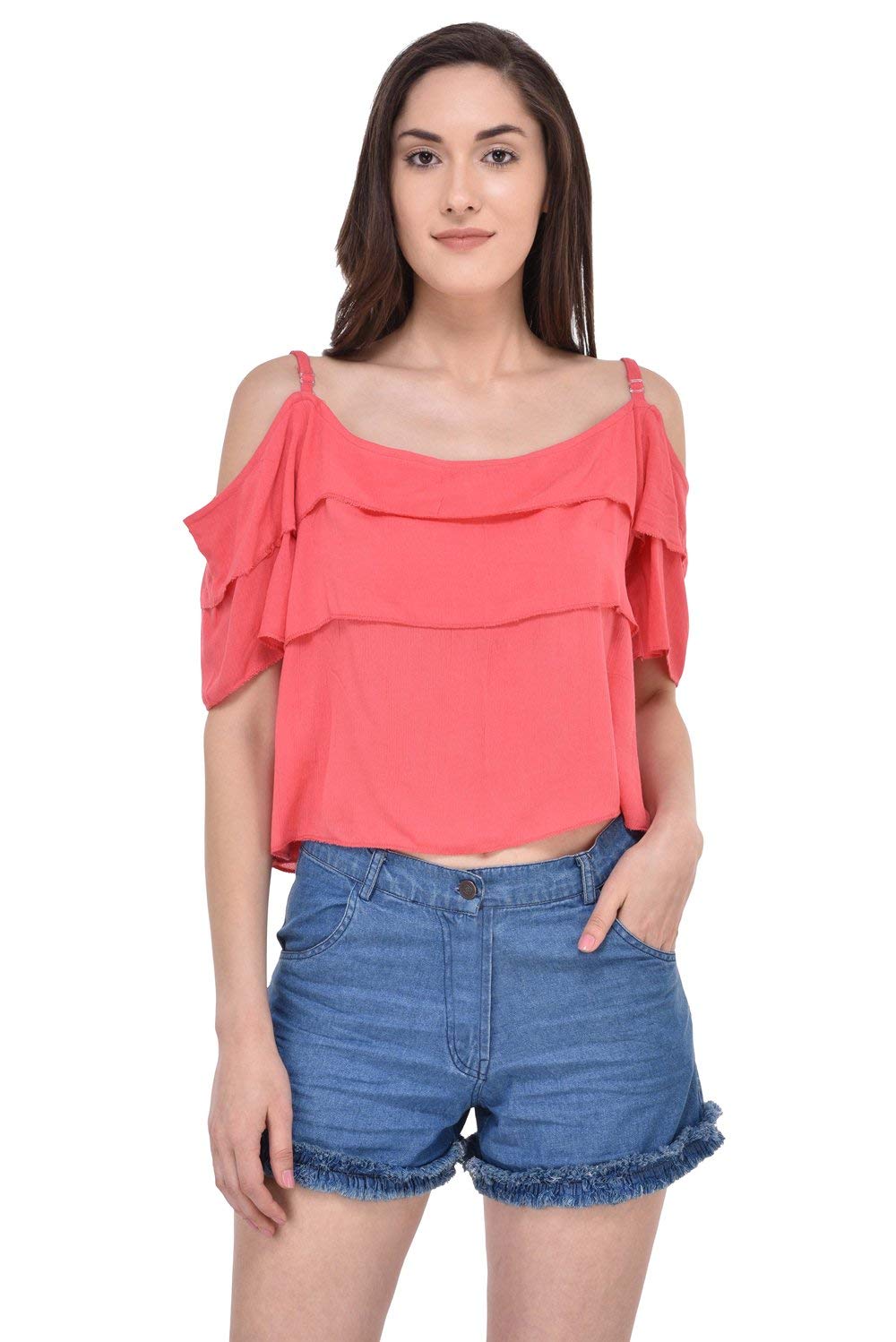 mayra Women's Rayon Pink Color Sleeveless Top-picture-41