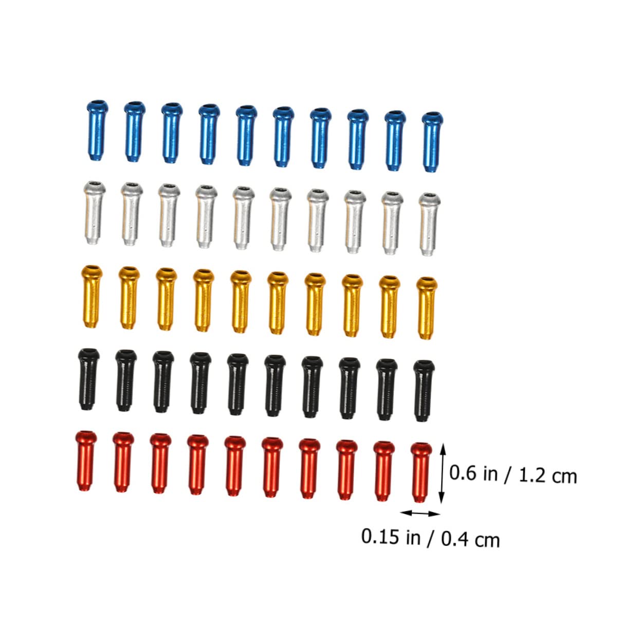 HEMOTON 100Pcs Bike Brake Cable End Caps Brake Wire Accessories Durable Cable Covers for Bicycle Brake System Easy Installation Fit for Bikes