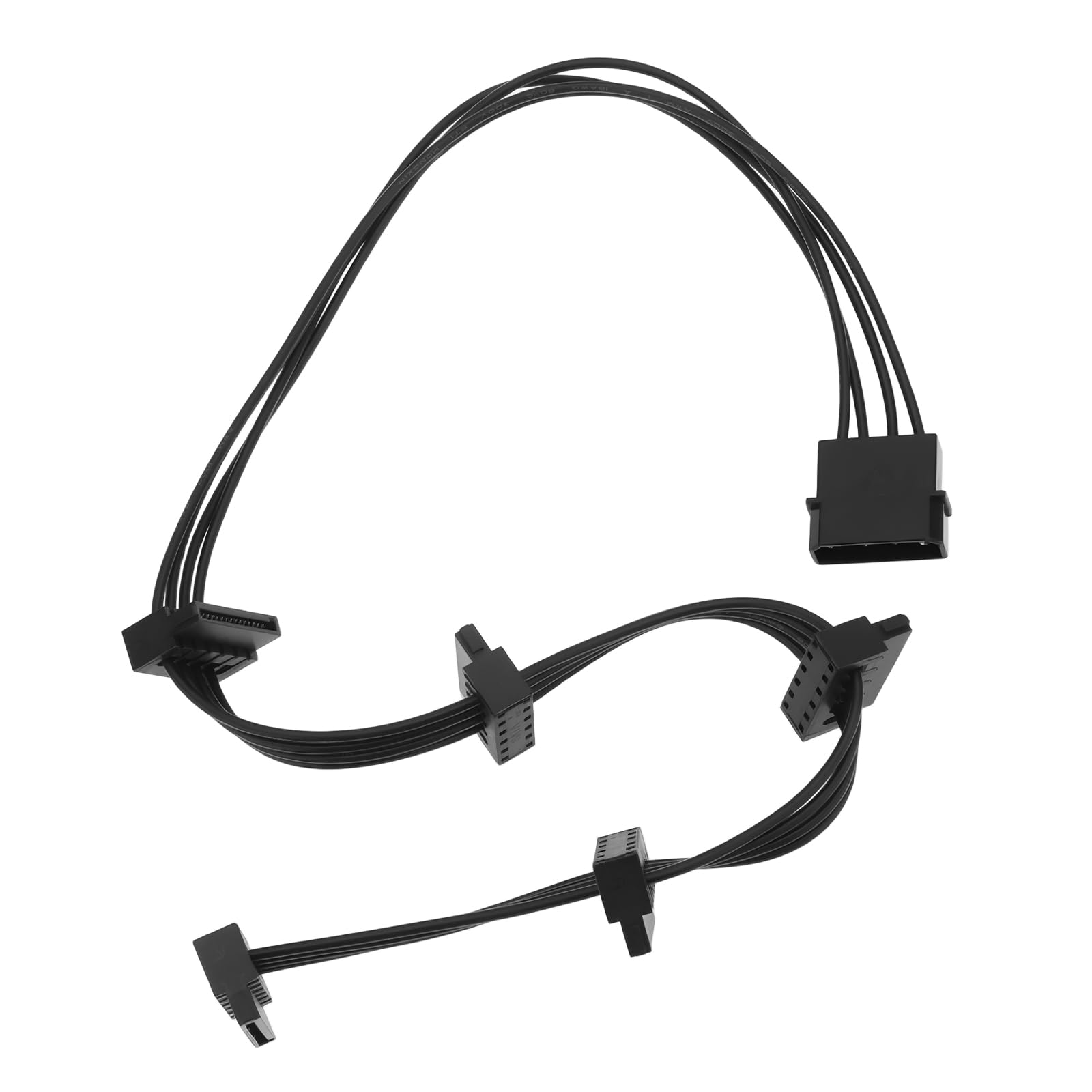 SING F LTD 4Pin IDE Male to 15Pin SATA Splitter Power Extension Cable for Compatible with 2.5-inch SSDs/3.5-inch Hard Drives(50cm)