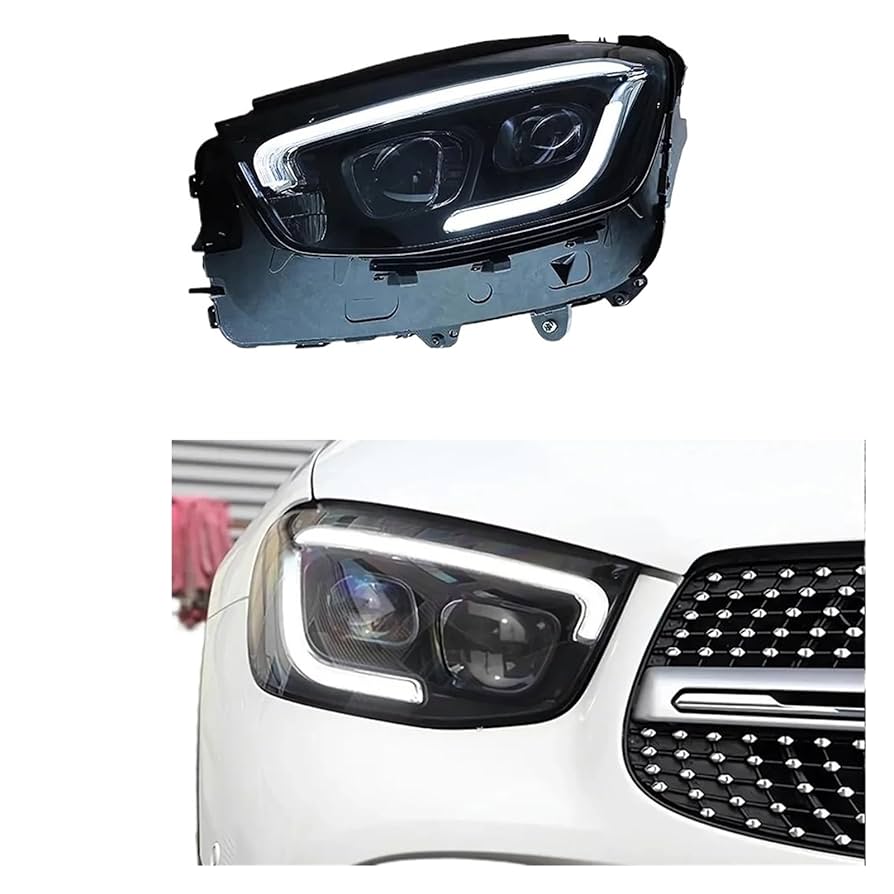 Amazon | 車のフロントヘッドライトは、ベンツGLC LEDヘッド