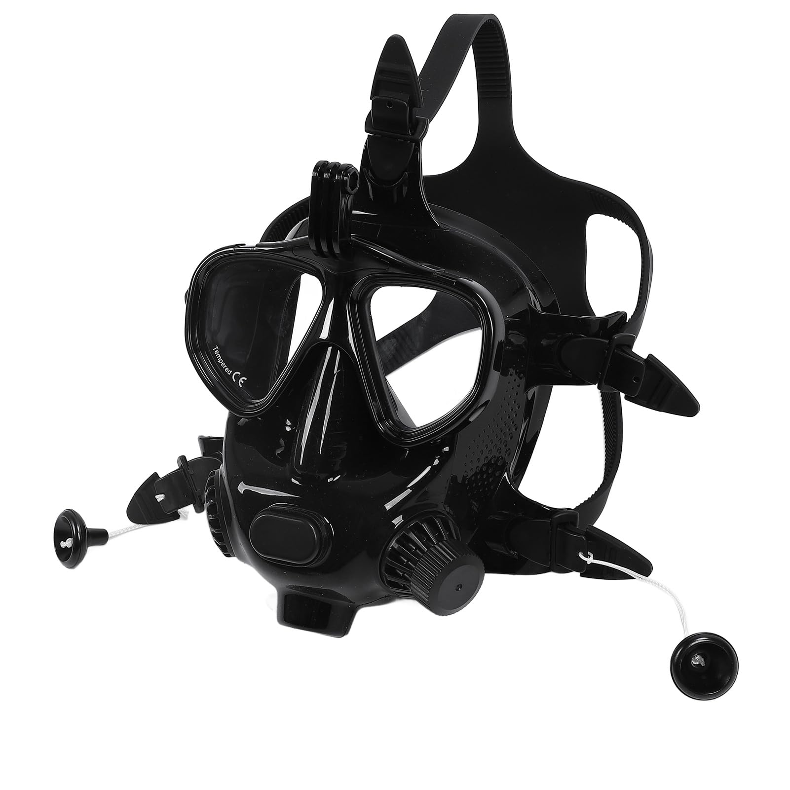 Jiawu Mini Cilindro de Buceo Portátil de 1 L con Gafas de Buceo de Cara Completa, Máscara de Snorkel de Visión Amplia de 180° con Soporte para Cámara, Tubo de Respiración Giratorio de 360° para