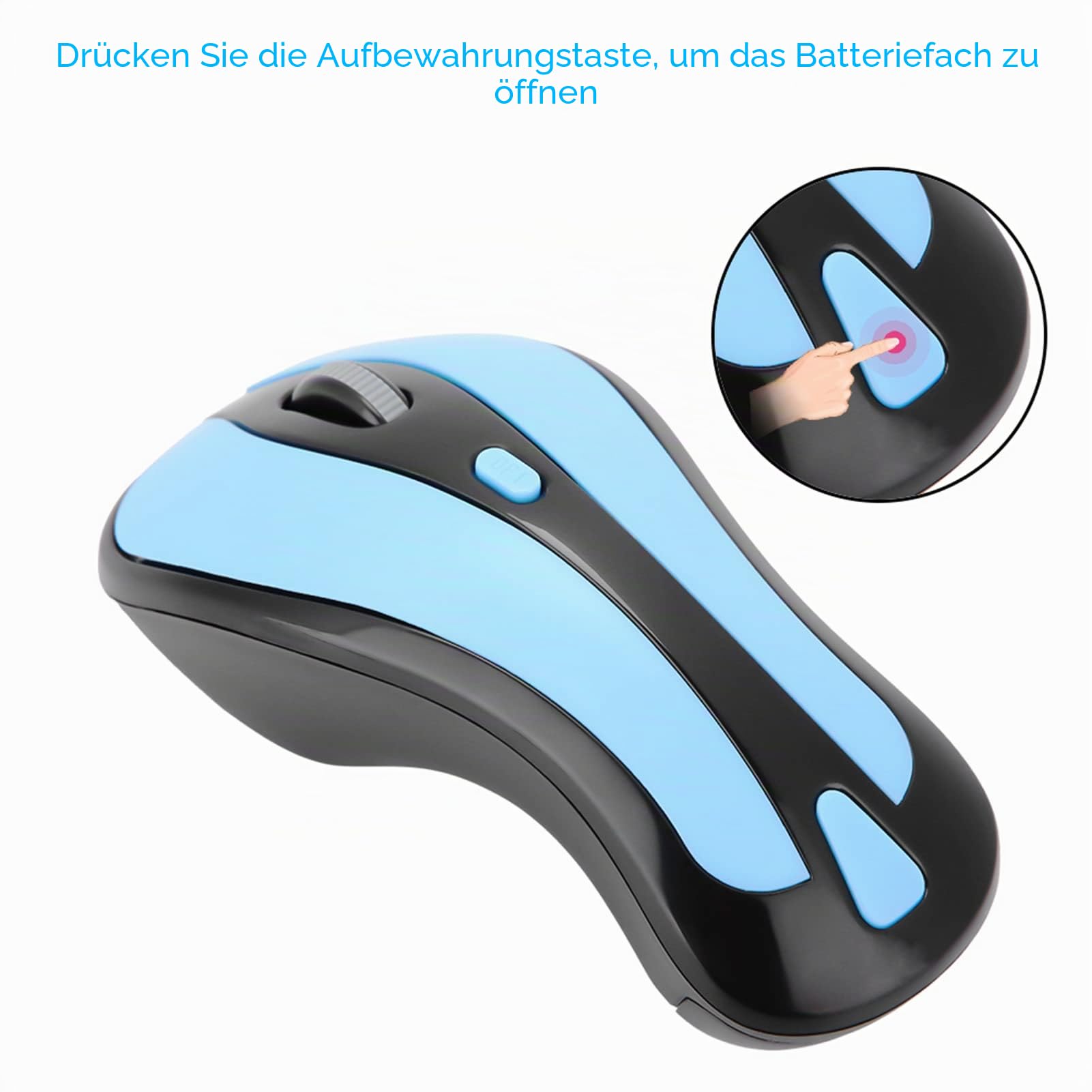 2,4 G Gyroskop Fly Air Mouse, Fotoelektrische Maus und Fly Air Mouse Dual Mode mit Nano-Empfänger, für 2000/XP/Vista/7, für Android, für OS usw. (blau und