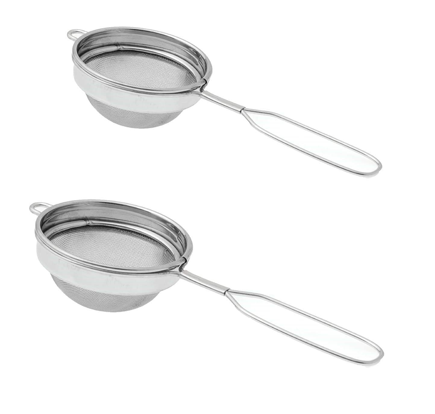 E-COSMOS® Stainless Steel Tea Strainer, Chalani, 8 cm, Medium (Pack of 2)