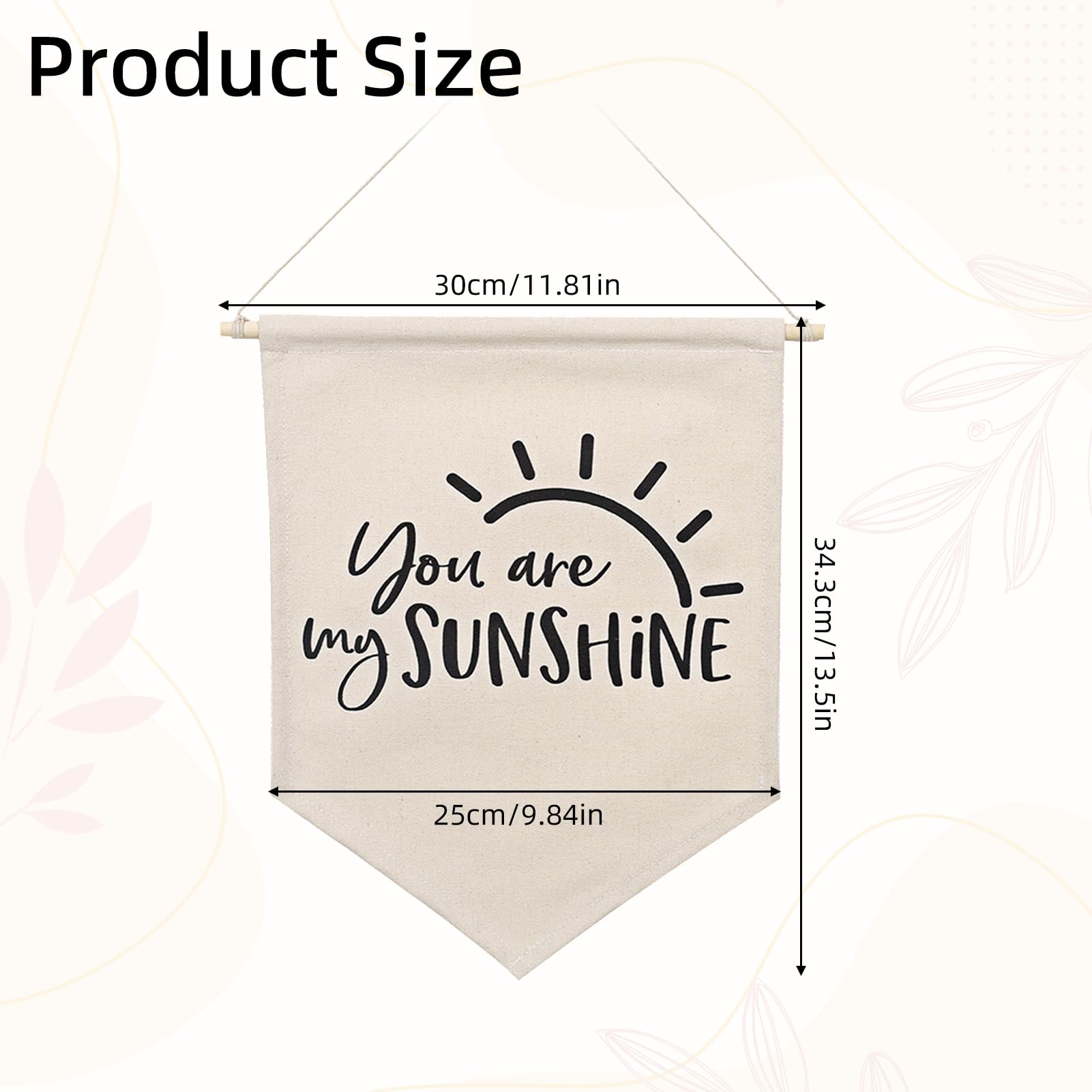 NICENEEDED You Are My Sunshine Wall Pennant Banner, Club Hanging Pennant Flag Room Wall Banner, Playroom Wall Decor Canvas Hanging Pennant Flag Playhouse Accessories for Outdoor