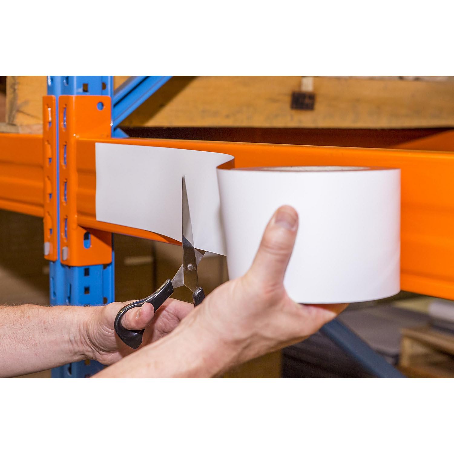 kaiserkraft | Magnet-Lagerschilder | Rollenware | Weiß | Höhe 100 mm | Rollenlänge 10 m