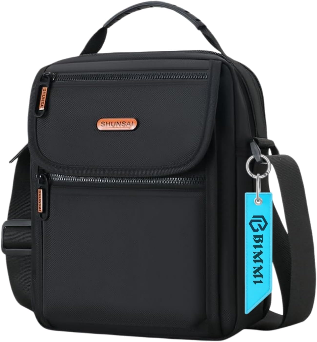 BIMMI Waterproof Messenger Bag for Men Casual Shoulder Crossbody Bag for Work and Travel - Small Handbag bags Man purse black