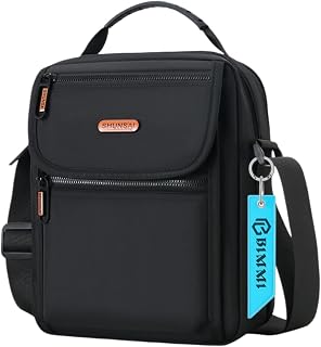 BIMMI Waterproof Messenger Bag for Men Casual Shoulder Crossbody Bag for Work and Travel - Small Handbag bags Man purse black