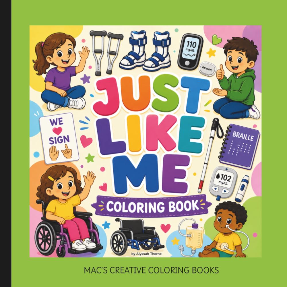 Just Like Me: Inclusive Coloring Book for kids
