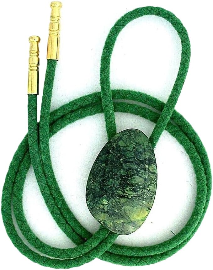 62.24 Carat Green Black Spiderweb Turquoise Cabochon Cab Bolo Tie B13A59/91524
