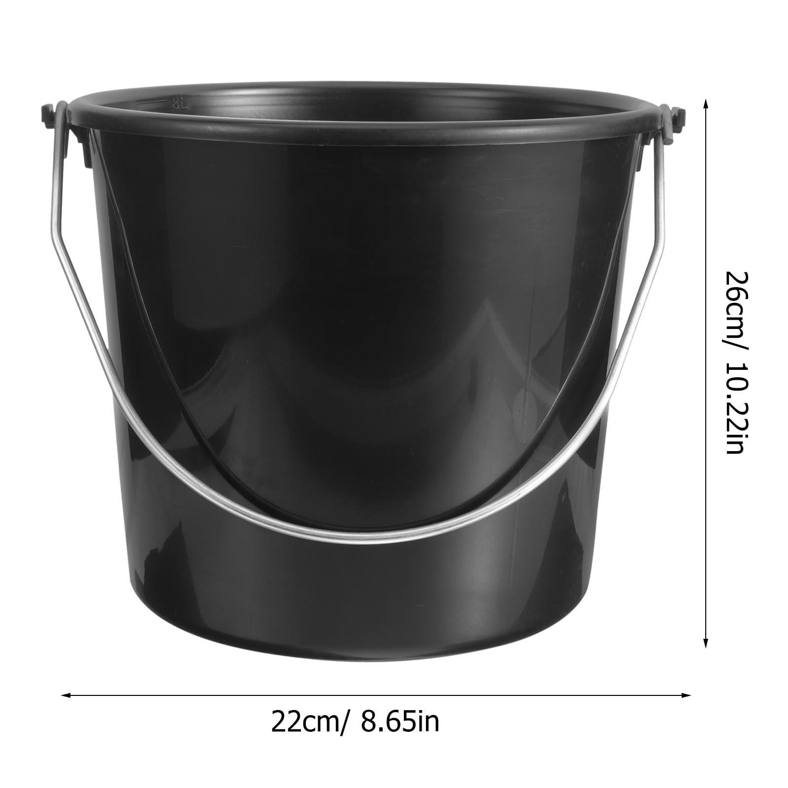 Cubo portátil de 8 litros para alimentación de terneros con asa, contenedor de plástico grueso para agua y pienso para terneros de granja, suministro multifuncional de ganado para uso en ranchos