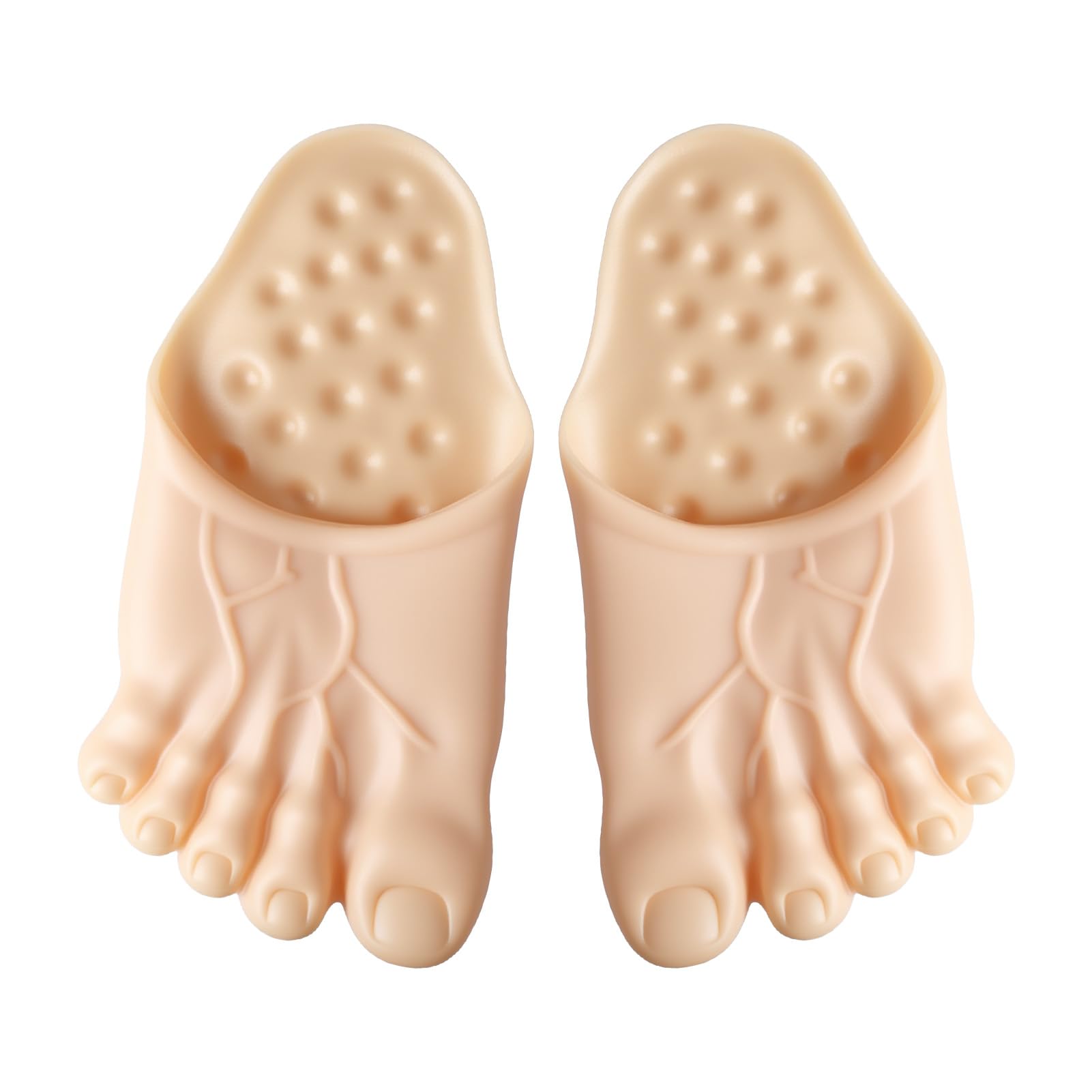 Lotnery Realistic Giant Feet Slippers, Funny Jumbo Foot Covers for Halloween Parties Size 27x13cm