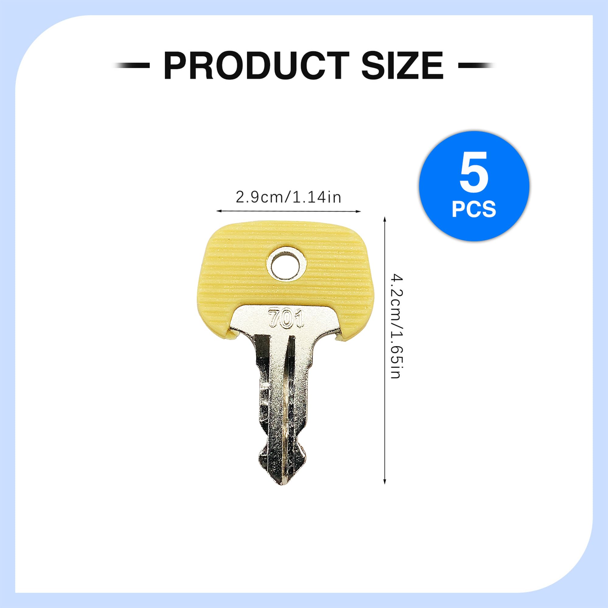 Chiavi Di Accensione Per Carrelli Elevatori - Set Da 5 Pezzi, Modello 701 Giallo, Compatibile Con Jungheinrich - Foto 4
