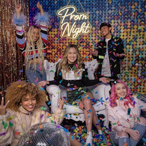 Image of Prom Night LED Neon Sign Letters Light Up for Graduation Party Decoration