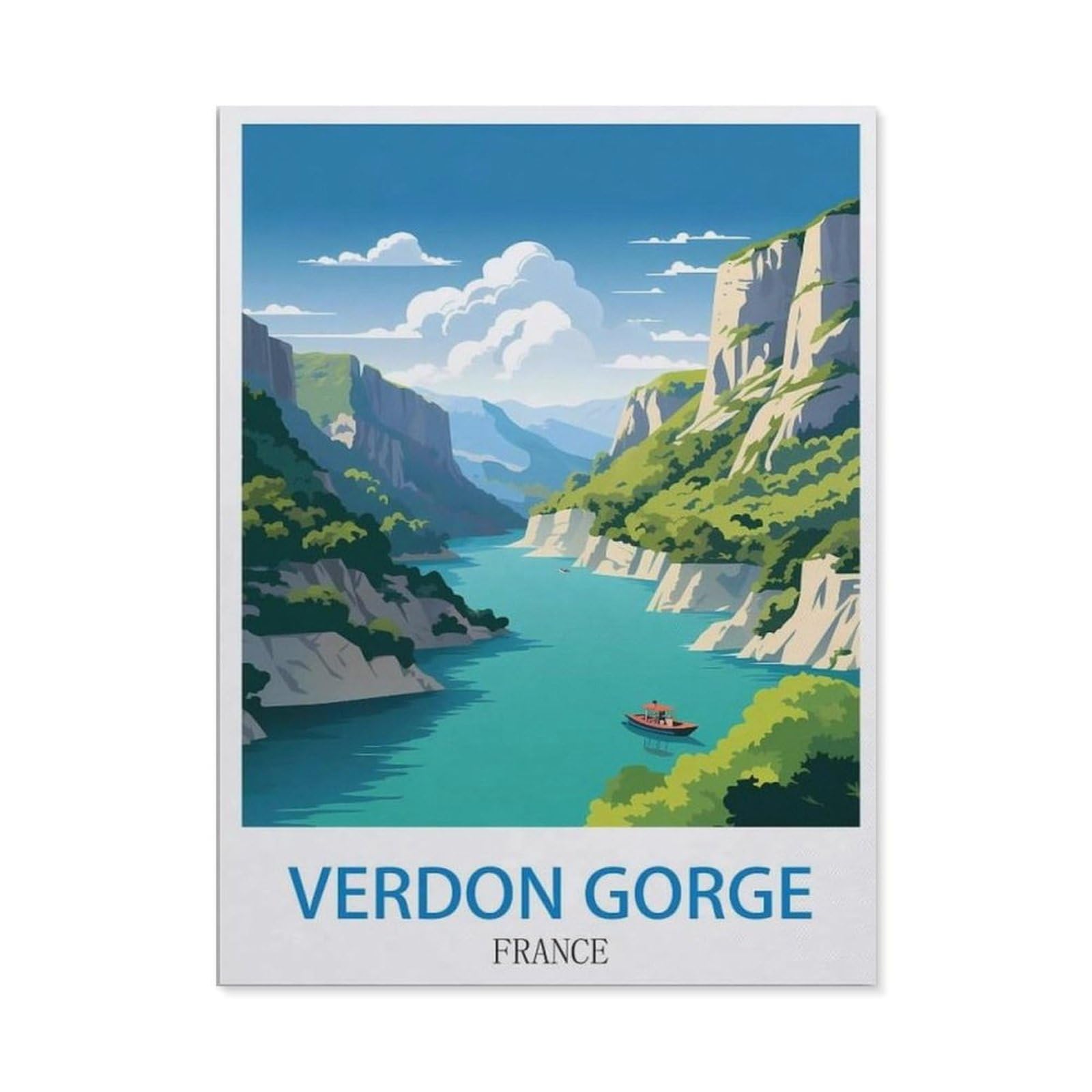 BEAYODKP DIY Diamond Painting，Verdon Gorge France（30x40cm）