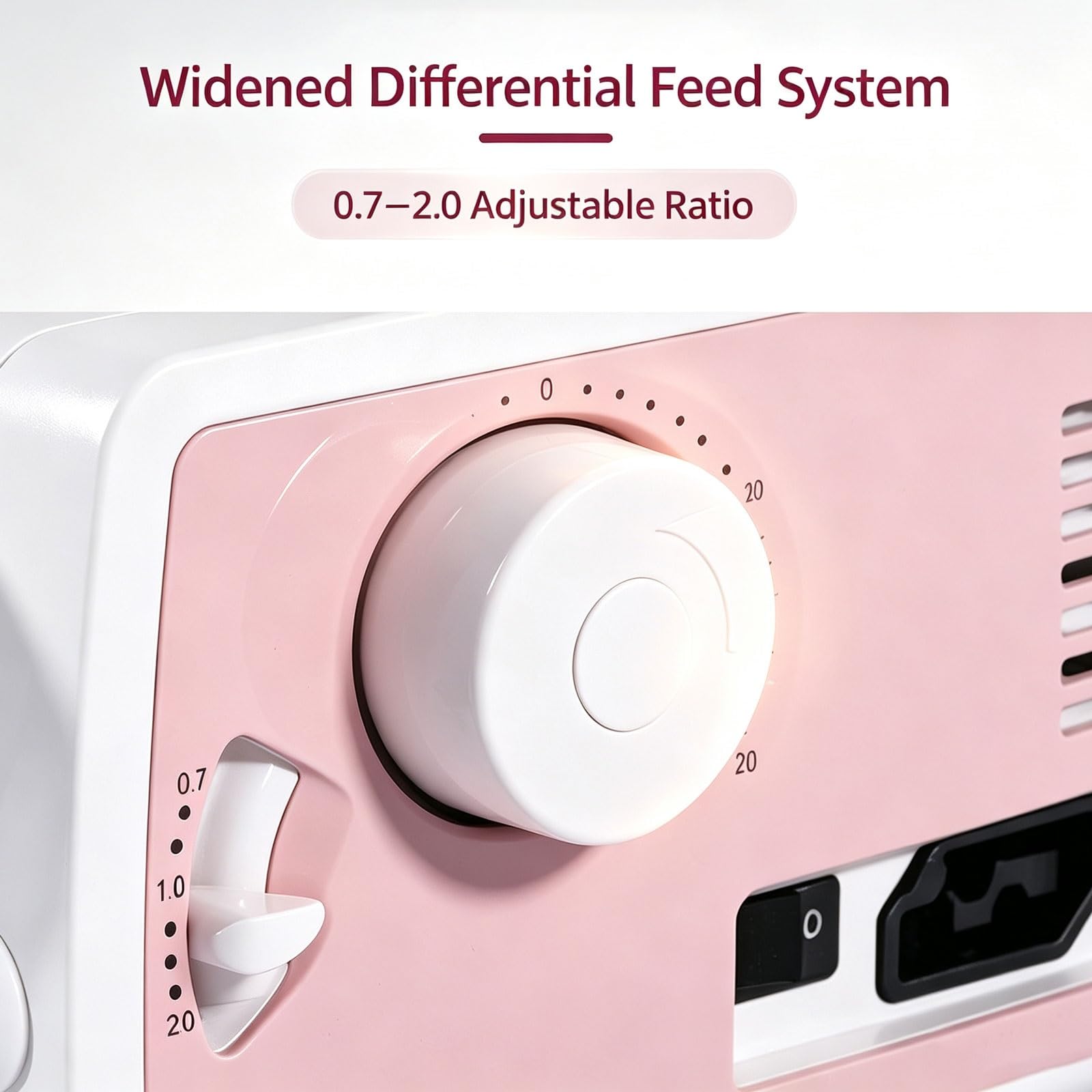 Máquina de coser for principiantes, máquina de coser eléctrica portátil | 4 programas de puntada, luz LED, doble velocidad, pedal y enhebrador automático for reparaciones de ropa en el hogar