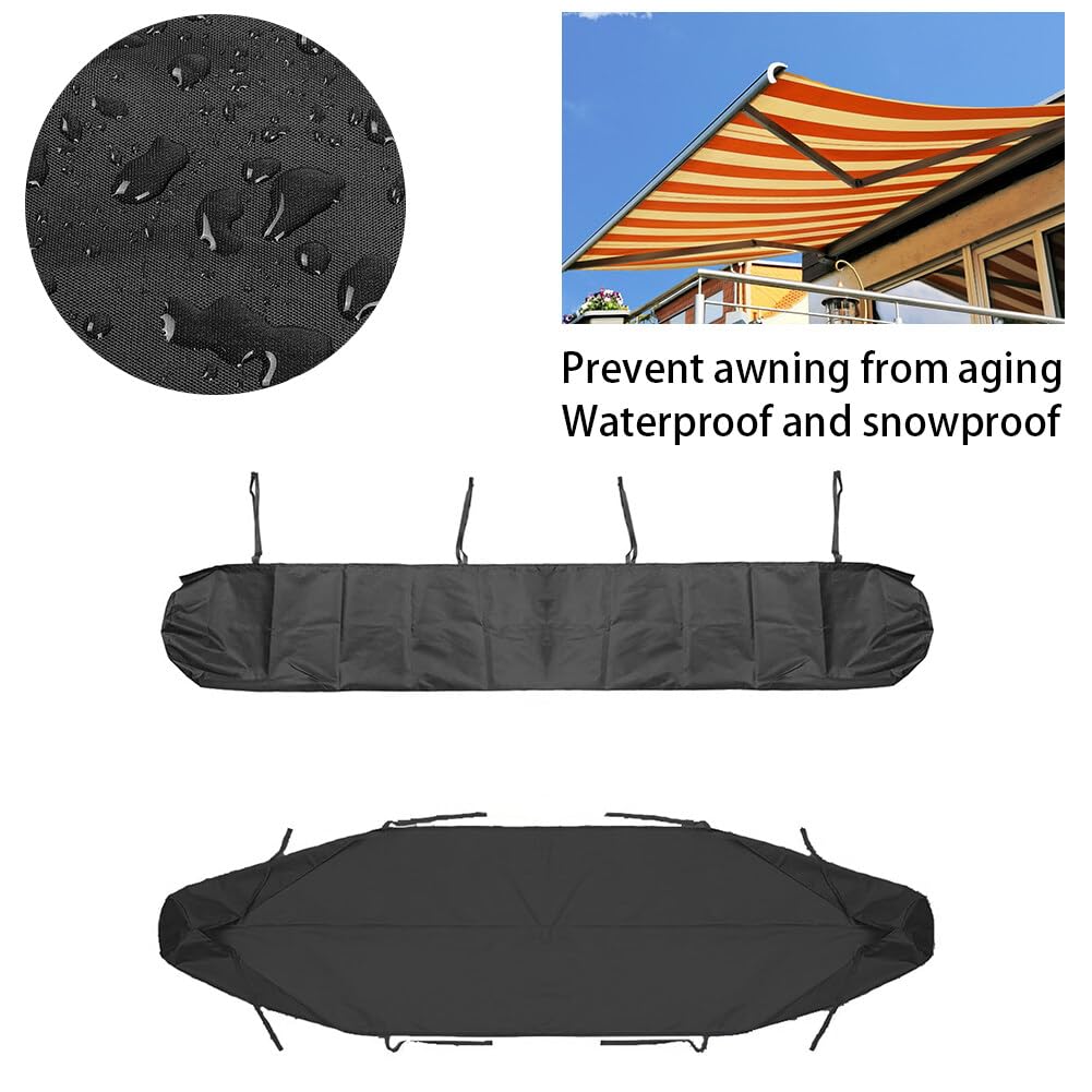 Uposao Housse De Protection pour Auvent Extérieur Résistante à La Poussière Et à La Neige pour Auvent De Terrasse Housse De Rangement, Protection Imperméable en Hiver