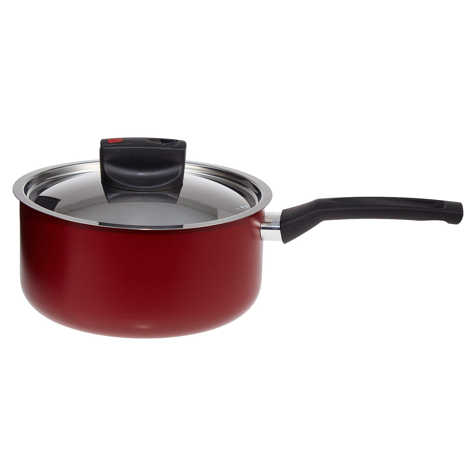 Prestige Safecook Nonstick Saucepan 18 cm | Aluminum Saucepan with Lid |Color - Black