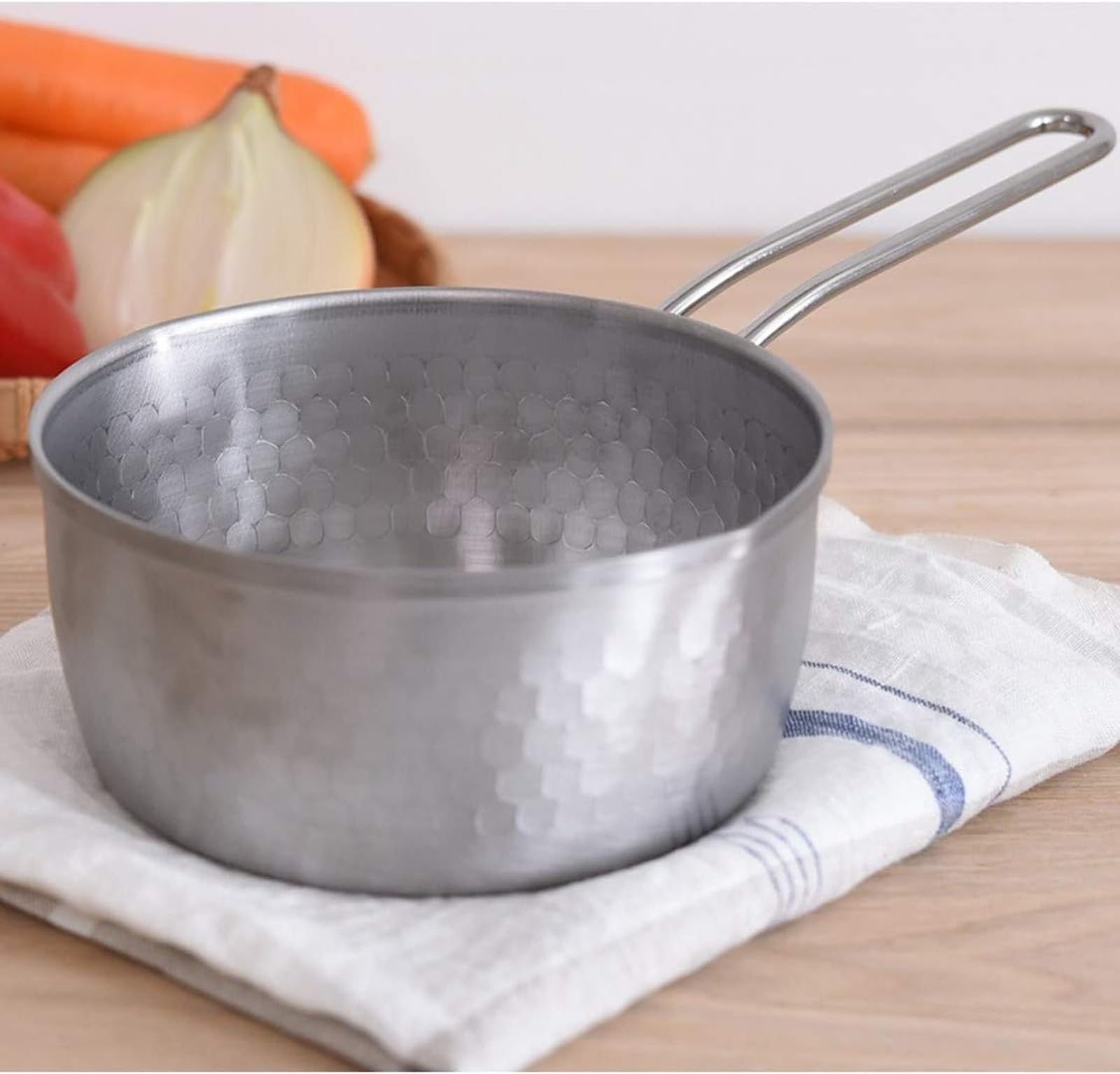 Amazon｜アーネスト 打ち出しで変形しにくい 雪平鍋 15cm 両側注ぎ口