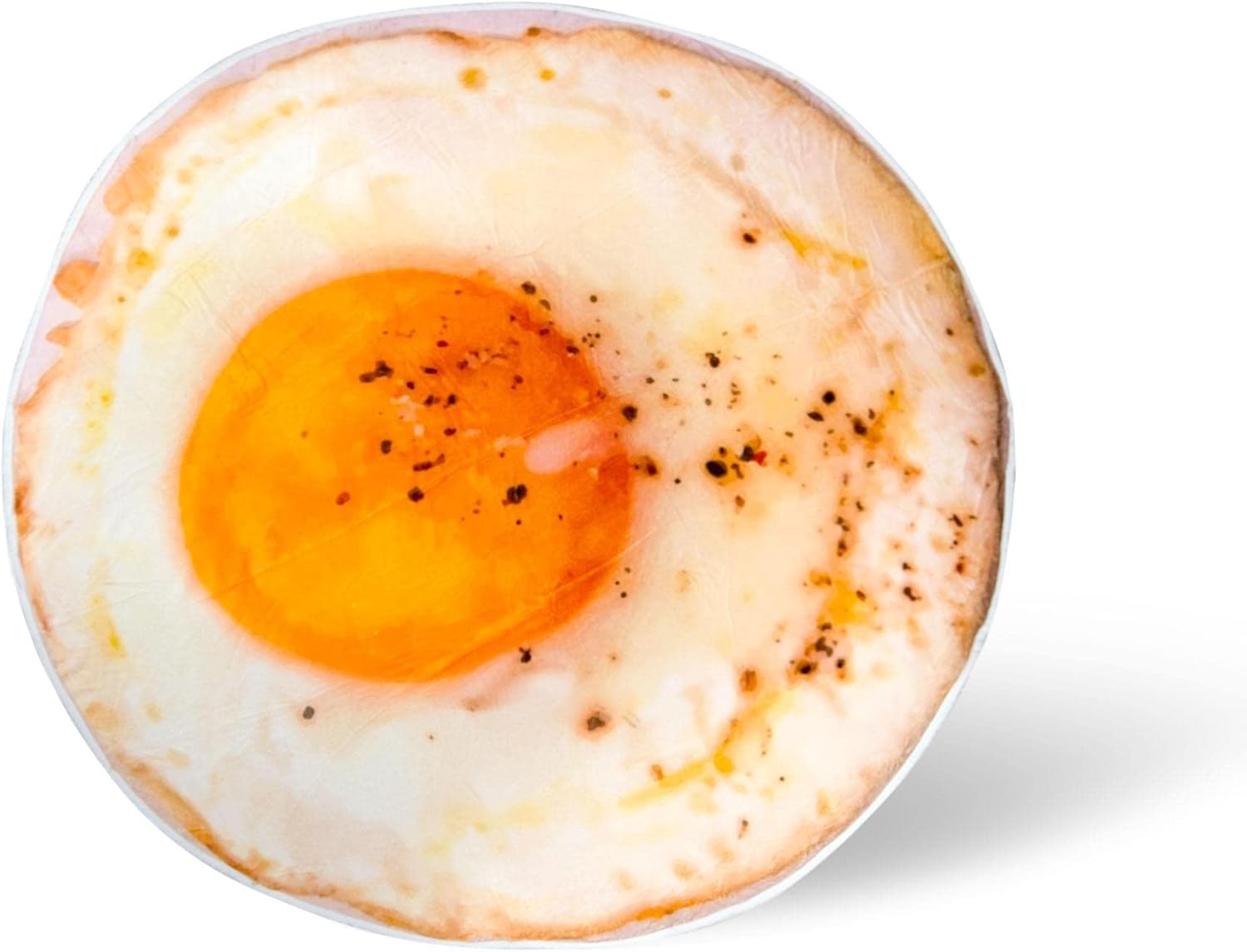 Toynk Fried Egg Round Fleece Throw Blanket, Realistic Breakfast Food Wrap Blanket | Plush Soft Polyester Cover for Sofa & Bed, Cozy Home Decor Room Essentials, Funny Novelty Gift for Kids, 60 Inches