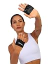 BURNLAB Workout Gloves,Short Micro Weight Lifting Gloves Grip Pads with Full Palm Protection & Extra Grip for Men Women Weightlifting,Gym,Cross Training,Powerlifting,WODs (Black, M) gallery image
