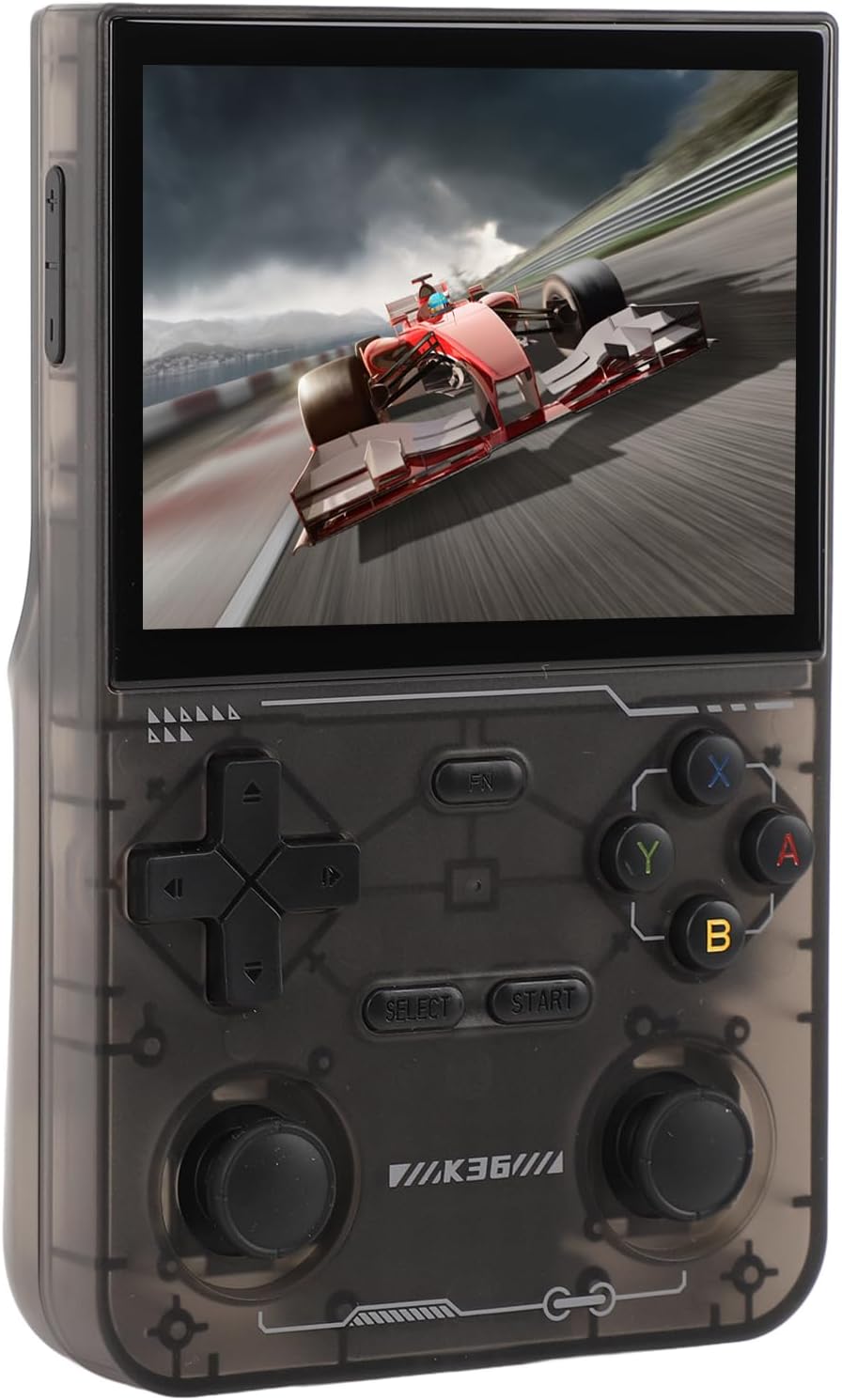 Retro Handheld Game Console 3.5 Inch HD Screen Dual Joystick 3500mAh Portable Gaming Device with Customizable Controls for & Modern Games Black (Black)