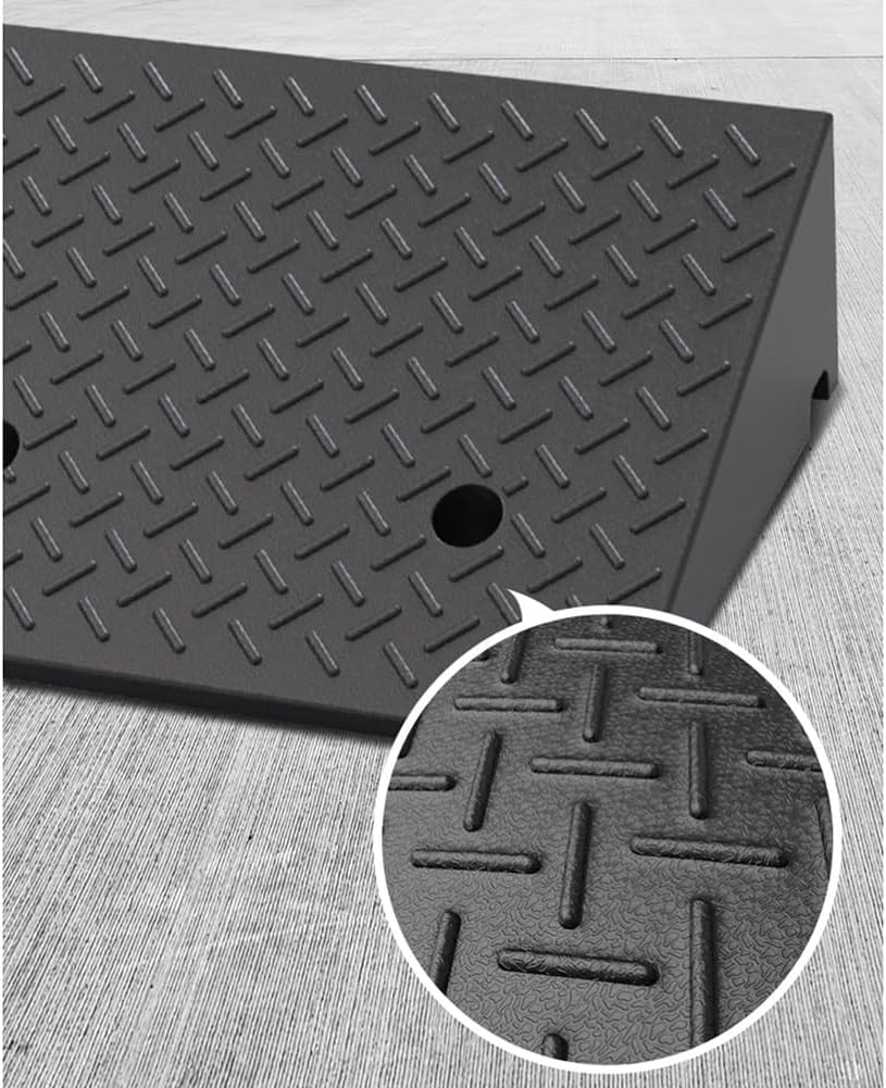 LXXW ゴム製縁石スロープ ゴム製縁石ランプ、可動式敷居ランプ、滑り止めランプ、ガレージ、歩道、車、自転車に最適