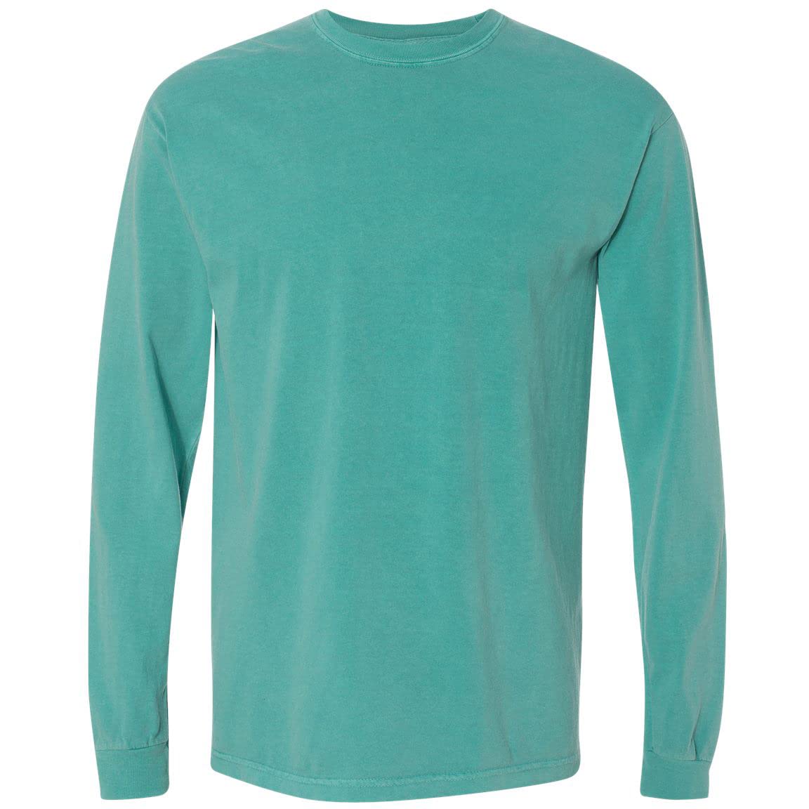 Comfort Colors Men's Adult Long Sleeve Tee, Style 6014 (Large, Sea Green)