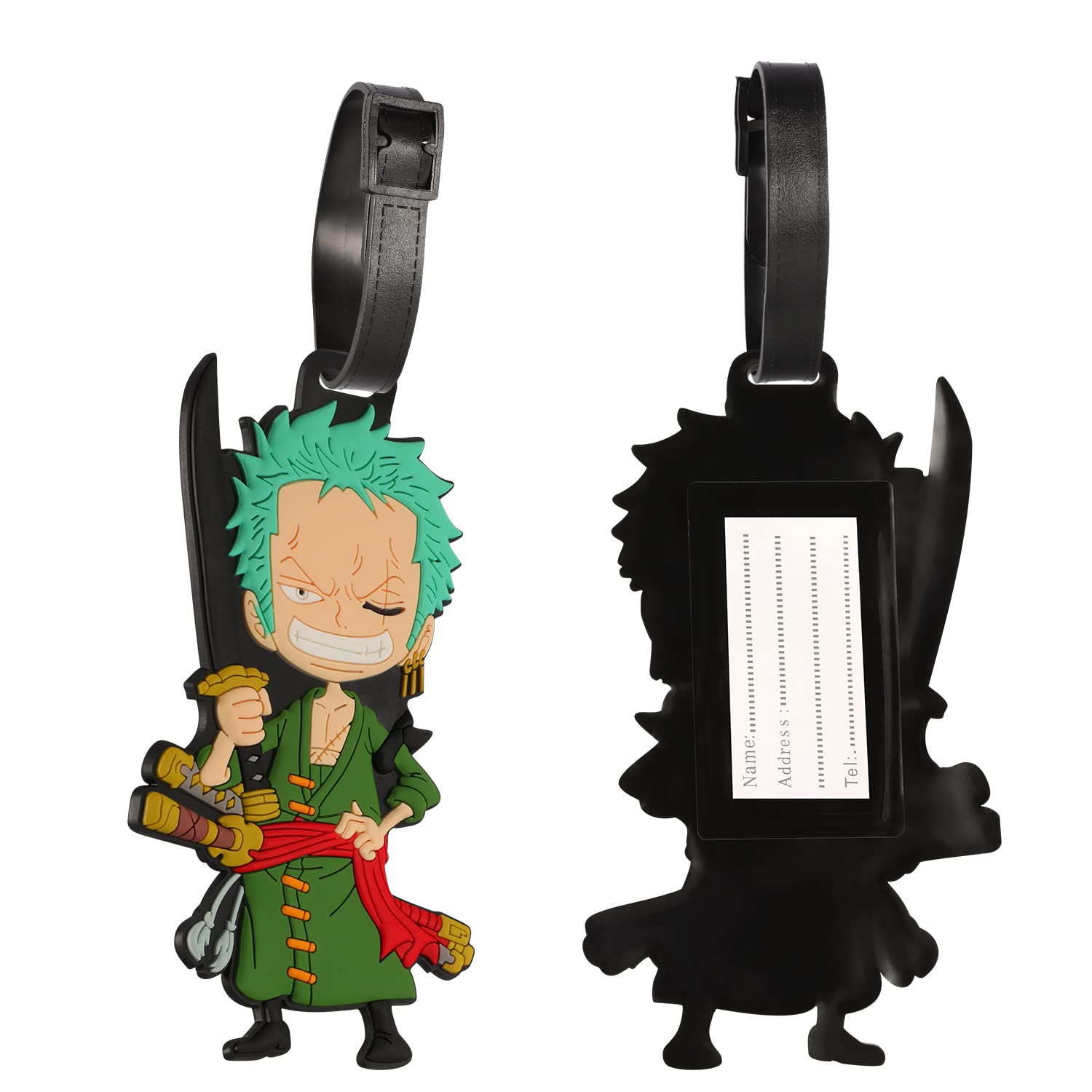 Etiquetas De Equipaje De Silicona Anime - Pack De 2, Coloridas Y Duraderas, Para Identificar Maletas Y Mochilas