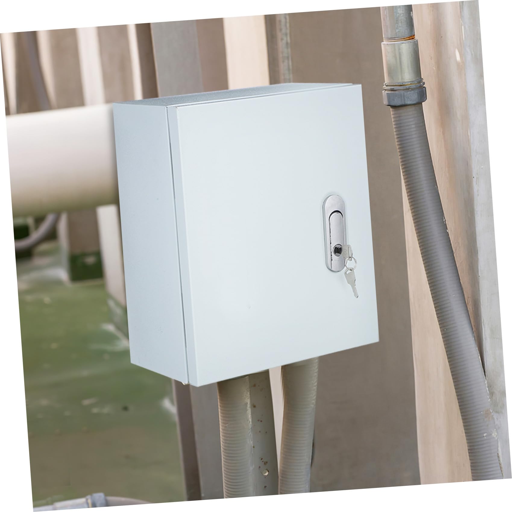 Operitacx Wandmontierter Außenverteilerkasten aus Edelstahl mit Verstärktem Gehäuse und Langem Schloss für Zuverlässige Elektrische Steuerung im Haus