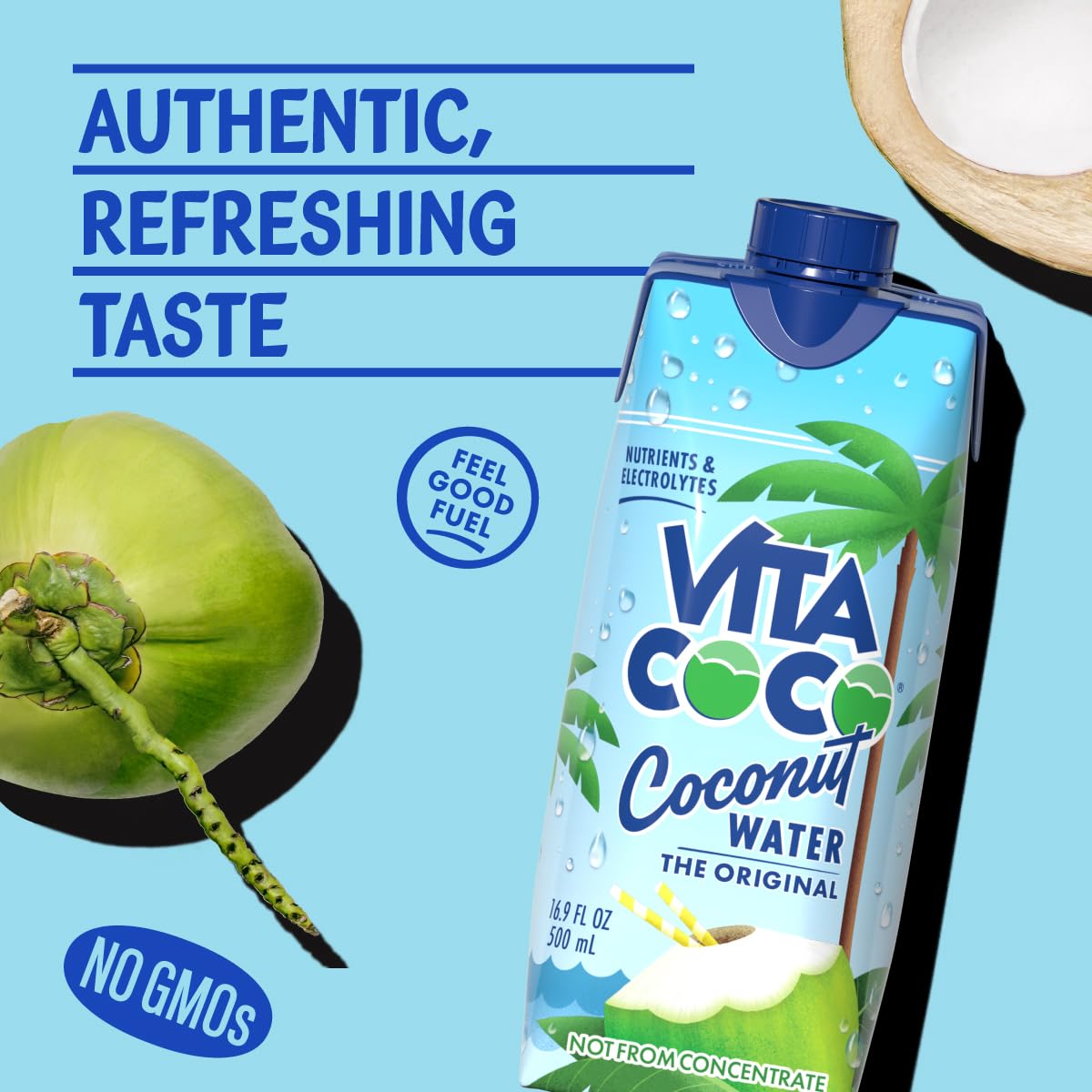 VITA COCO Coconut Water Tetra pak Original (Pure) 12x500ml (Pack of 12)
