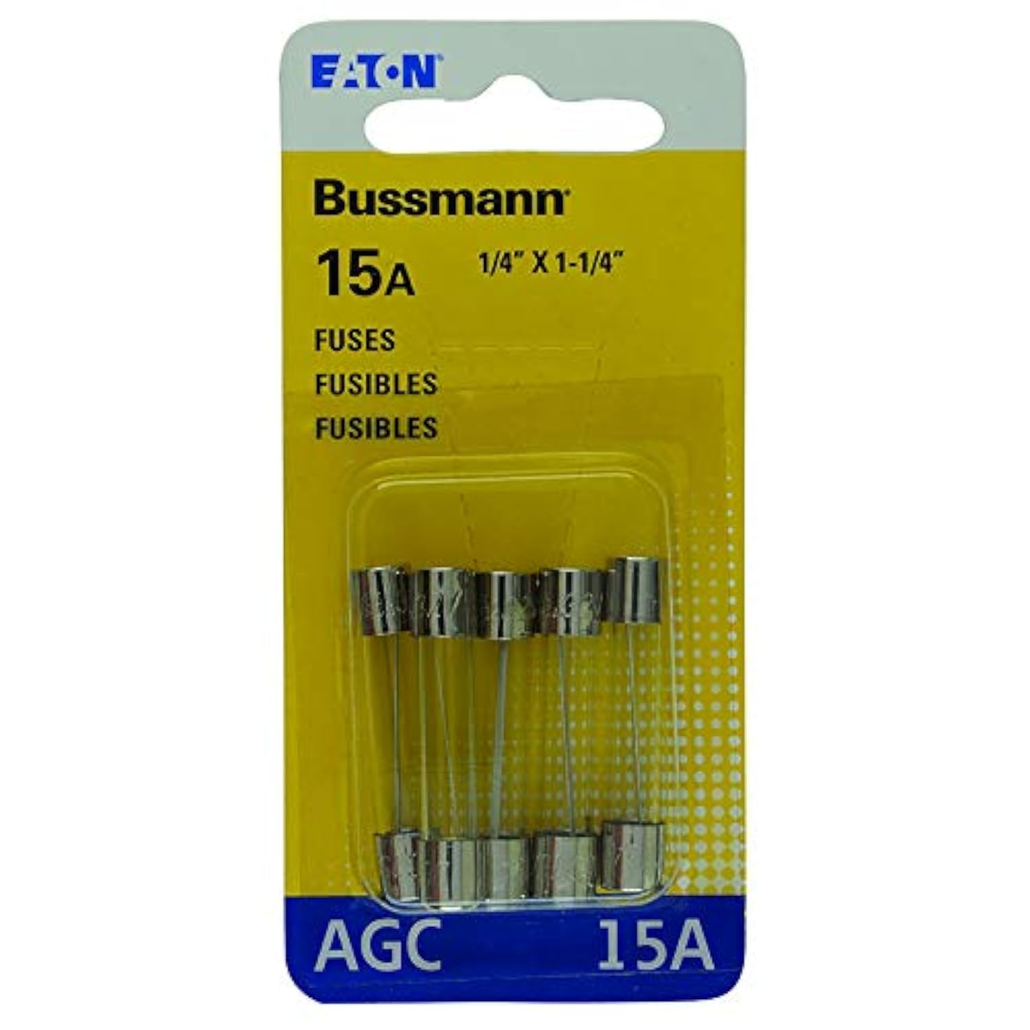 Fusible automatique AGC 15 A CD5 pour protection circuit electrique auto