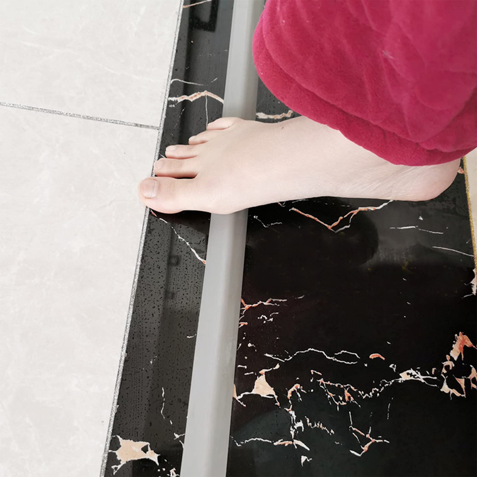 Selbstklebender Duschwasserdamm – Silikon, 0,5 M Lang, Für Nass-/Trockentrennung