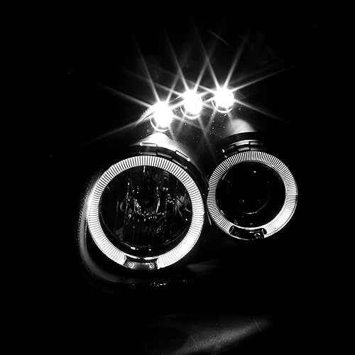 Miniatura 5 de SPEC-D TUNING Faros delanteros LED para proyector color negro, compatibles con Dodge Neon 2000-2002, Plymouth Neon 2000-2002, conjunto de faros