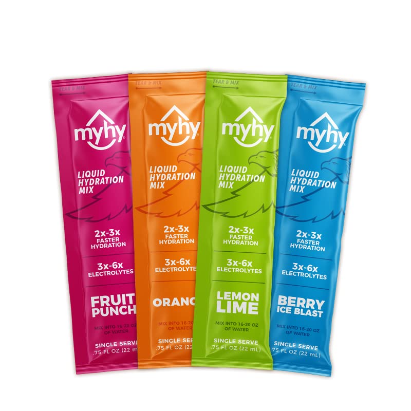 MYHY® - Hydration Drink Mix - BERRY - Hydration Liquid Concentrate / Electorlyte Drink Mix / Single Serve Stick / Non-GMO / 50 Sticks