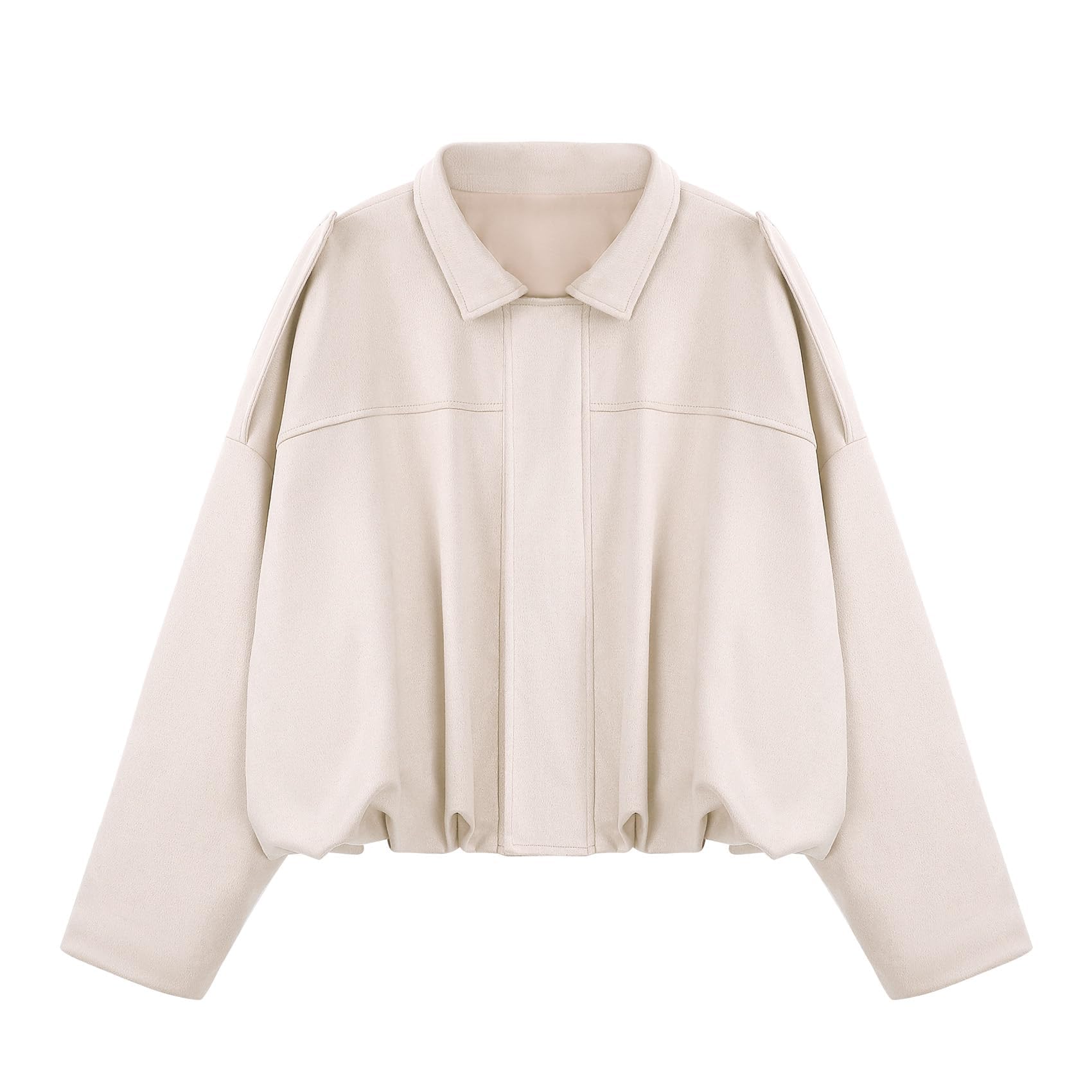 Chaqueta bomber de ante sintético para mujer, abrigo de piloto de gran tamaño, para primavera, otoño, manga larga, ropa de calle