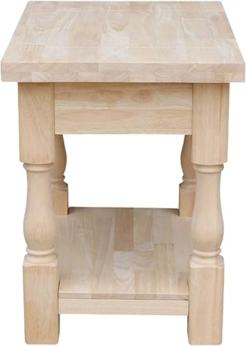 Miniatura 7 de International Concepts - Mesa auxiliar toscana, 19 x 16 pulgadas