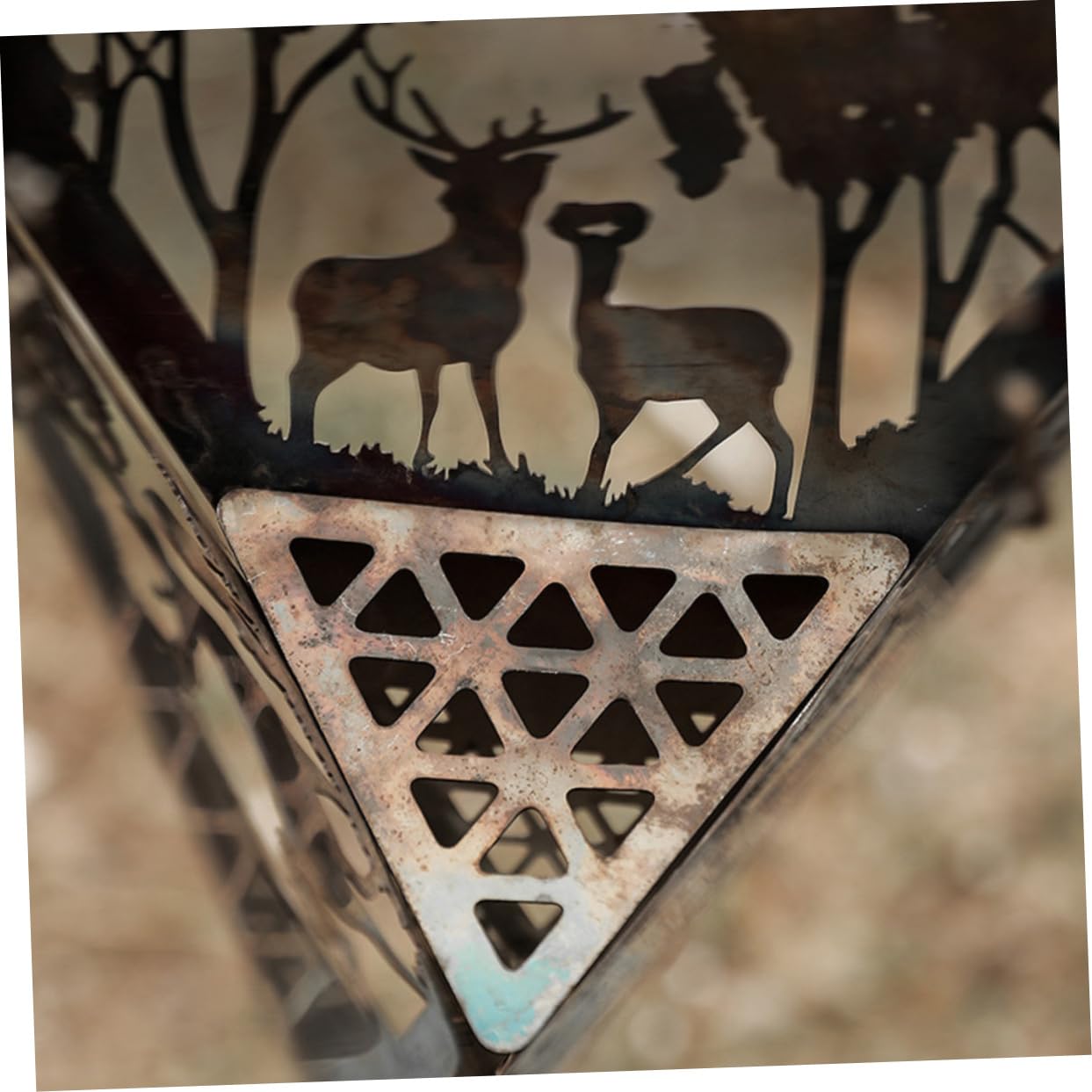 Toddmomy 1Set Triangle Hanging Barbecue Stove Portable Detachable Stainless Steel Campfire Grill for Outdoor Cooking and Gatherings