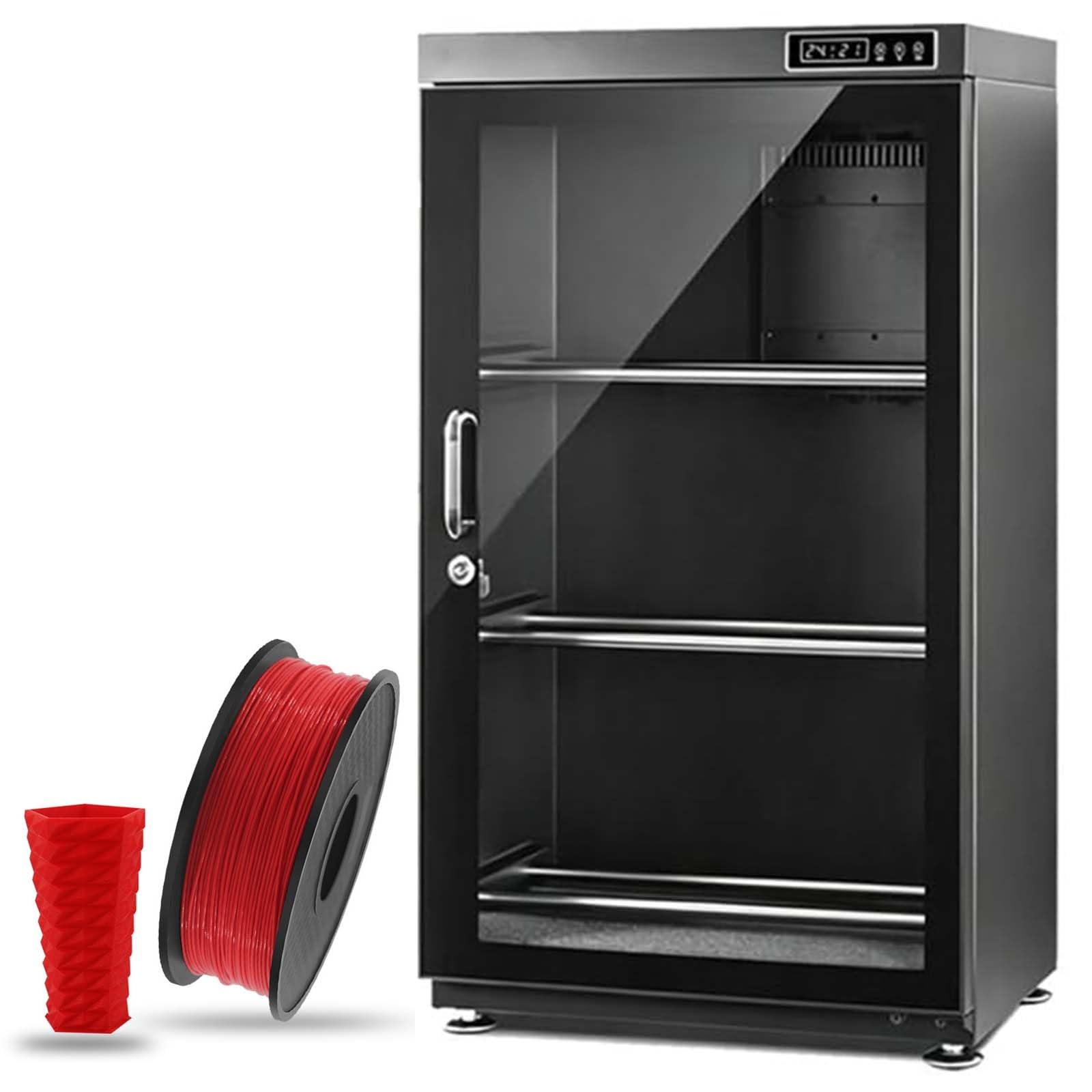 3D-Druck Verbrauchsmaterial Box, Feuchtigkeitsregelung 15-60% Rf Digital | Energiesparend 10W, Edelstahl-Gestell, für professionelle 3D-Studios(115L)