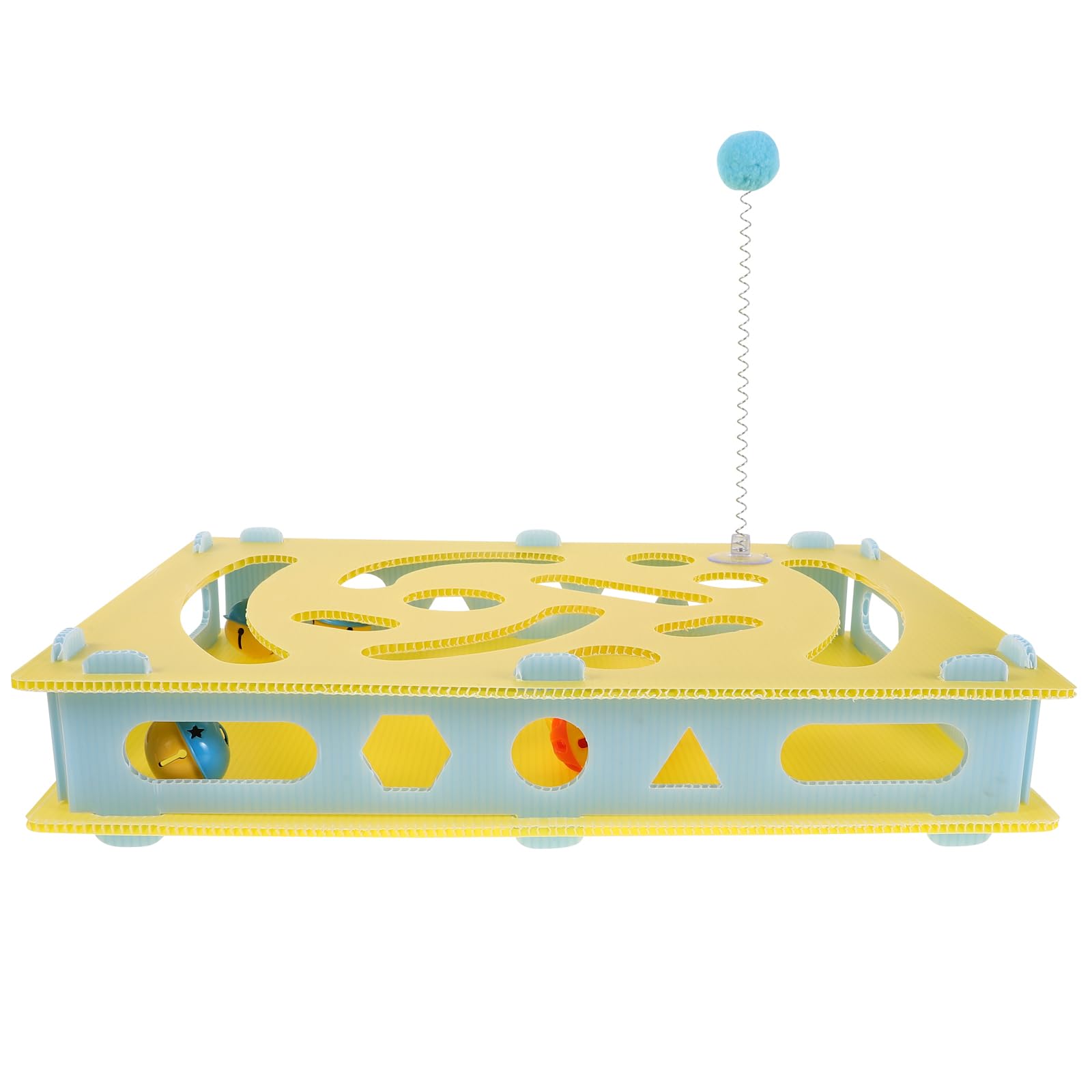 BESTonZON Gioco Interattivo per Gatti Labirinto Distributore di Cibo e Dolcetti Puzzle Giocattoli di Arricchimento per Alimentazione Lenta Supporto per attività Fisiche e Stimolazione Mental