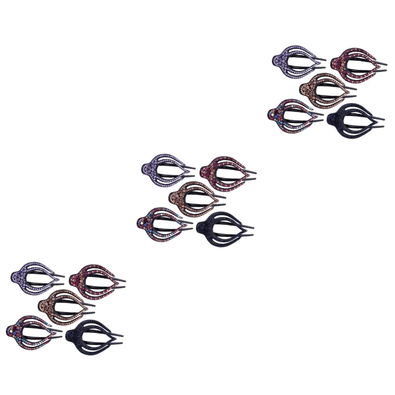 minkissy 15 Piezas De Tres Clip De De Pato Tocado Para Mujer Clips De Pelo De Diamantes De Imitación Mandíbula Pasadores Para El Pelo Para Mujeres Clips De Pelo De Niña Clips