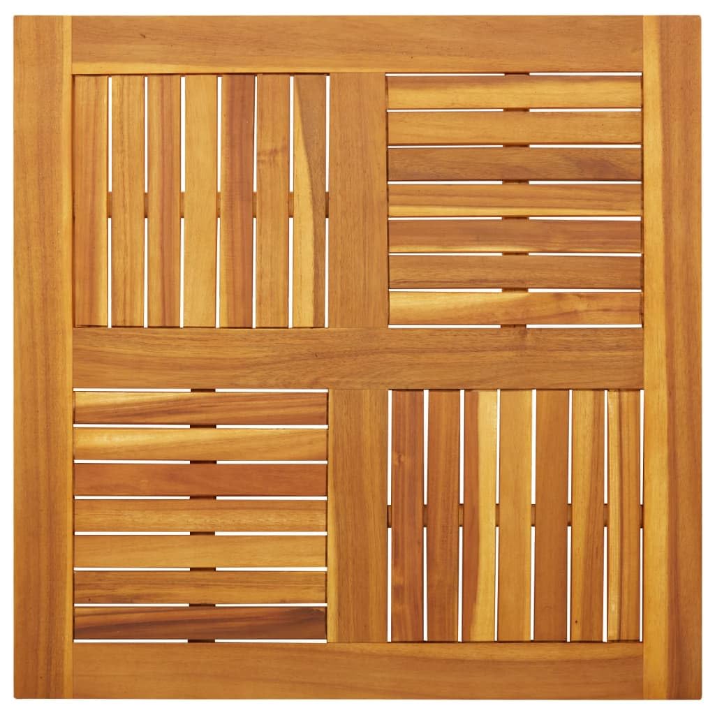 Plateau de bureau en bois massif acacia 80x80 cm fini à l'huile naturelle