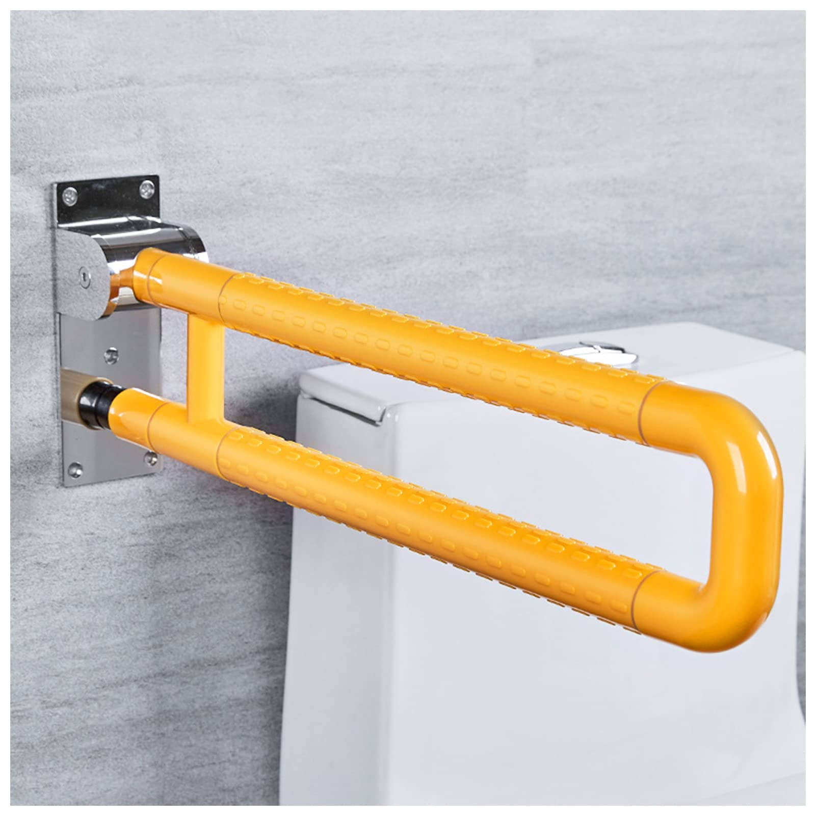 Maniglia di Sostegno WC Pieghevole Bagno Corrimano di Sicurezza Antiscivolo Supporto per WC a Parete per Anziani Disabili Incinta Aiuto per Doccia in Acciaio Inossidabile Assist