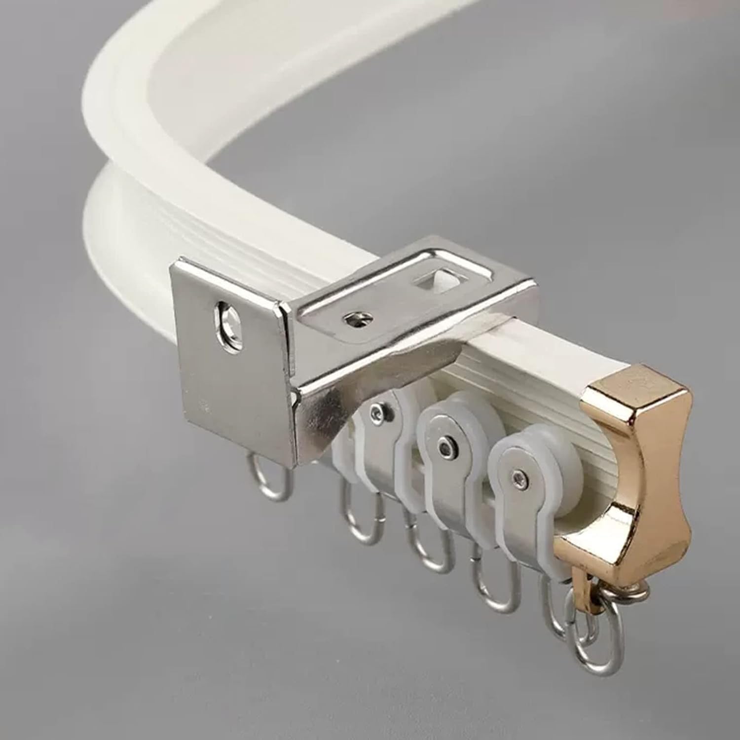 Support mural coulissant de 3m blanc HXRW pour cloison et lit
