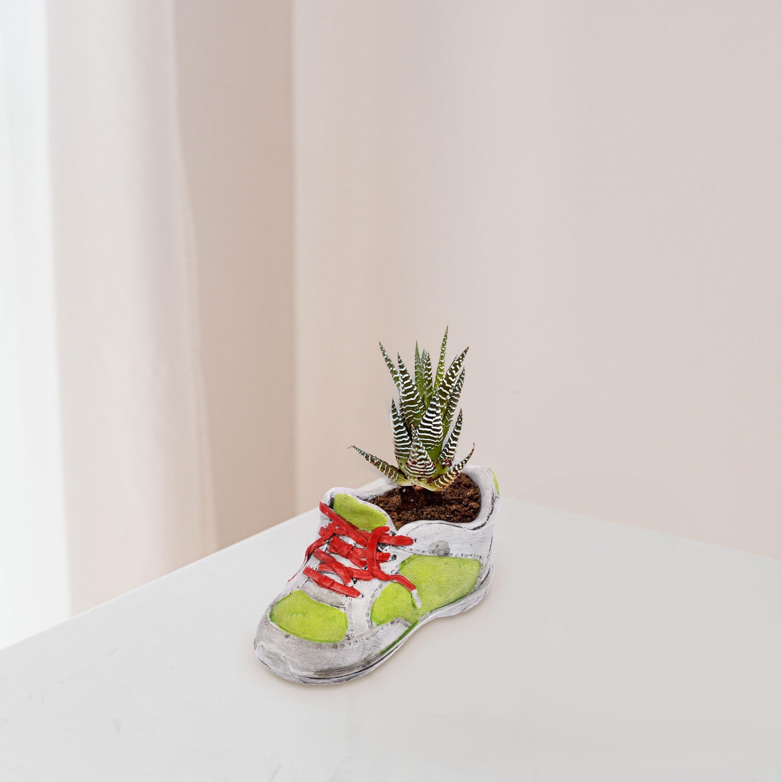3 Pezzi Vaso per Piante Grasse a Forma di Scarpa, Ceramico Creativo