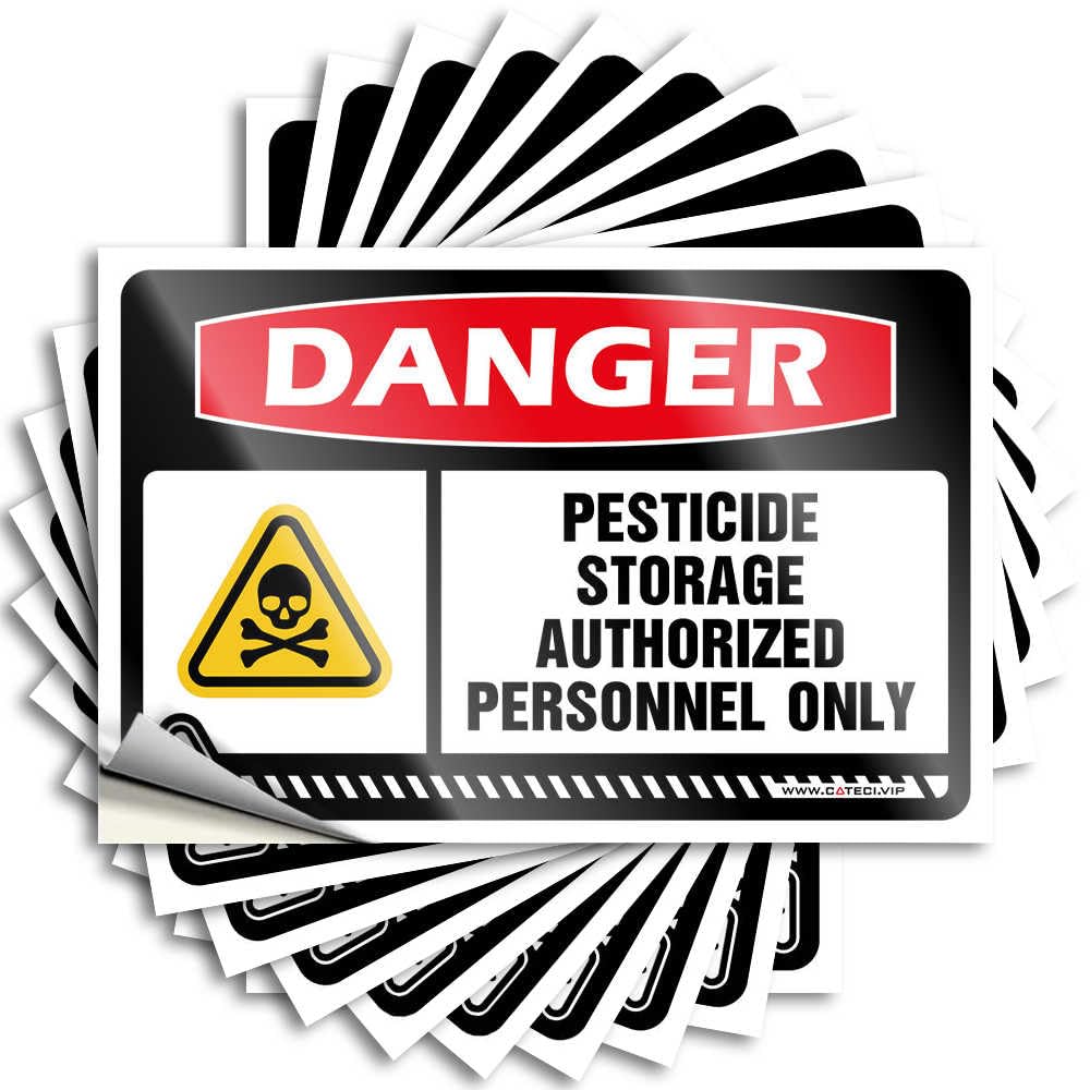 Tattoo New Balcony Decor Door Danger Pesticide Storage Authorized Personnel Only - No Residue Decals for Layered(8X12CM)