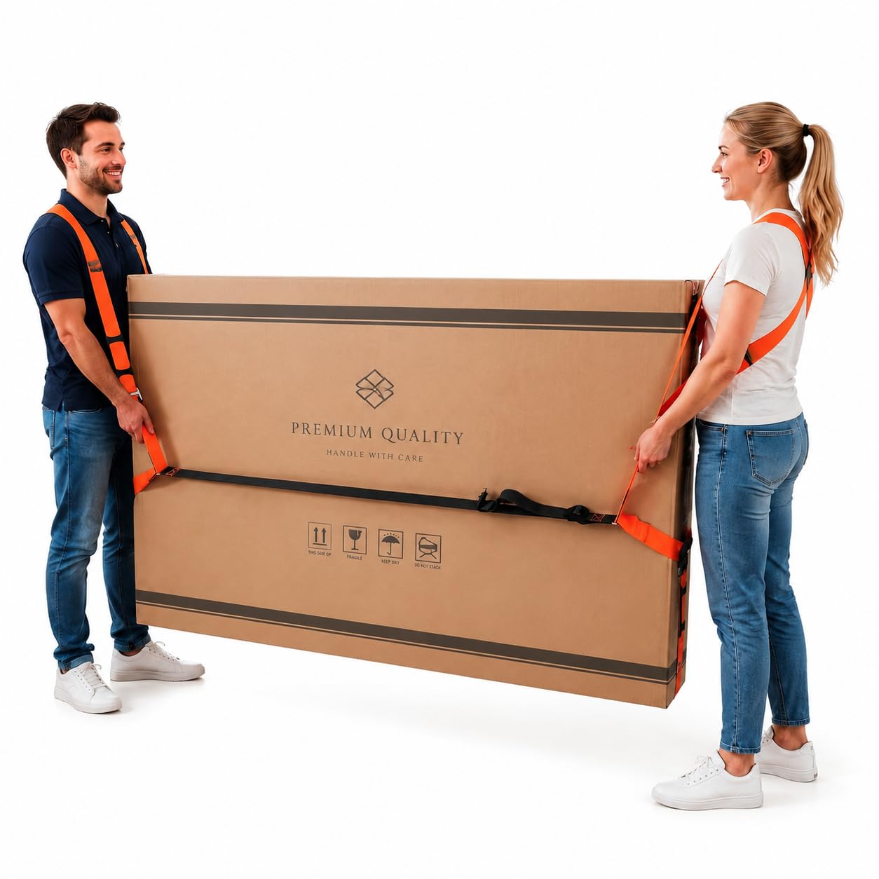 Correas móviles, correas de elevación y movimiento para 2 personas, correas de elevación, correas de movimiento de hombro, correas de elevación para macetas de jardín, muebles, electrodomésticos,
