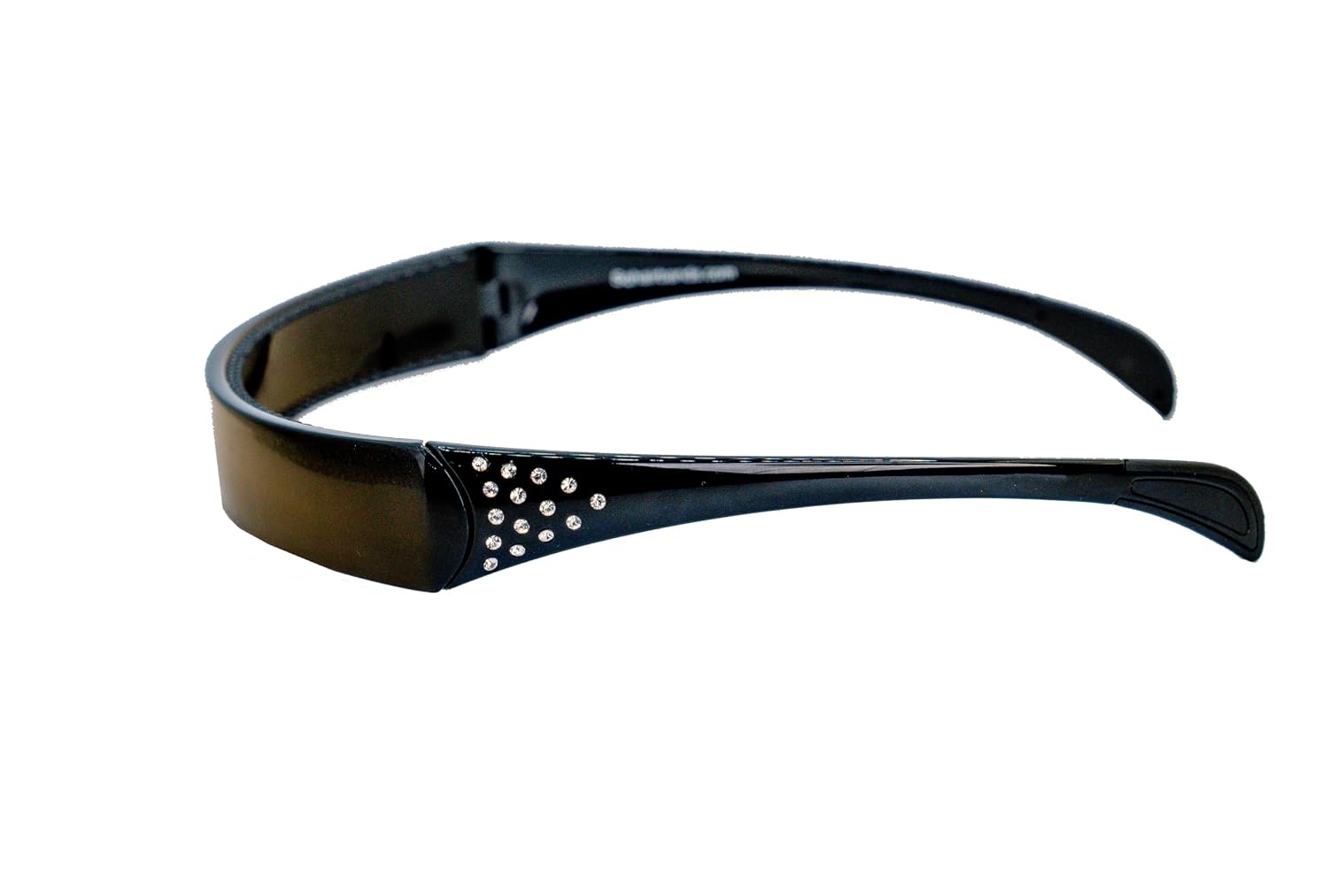 Hinged Headband fits like sunglasses providing lift and style without giving you a headache Band (Black-Crystals)