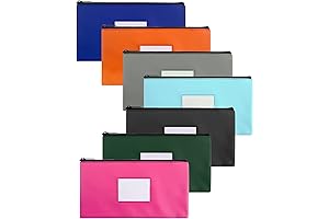7-Pack Money Bags: Secure Cash Storage with Zipper Convenience