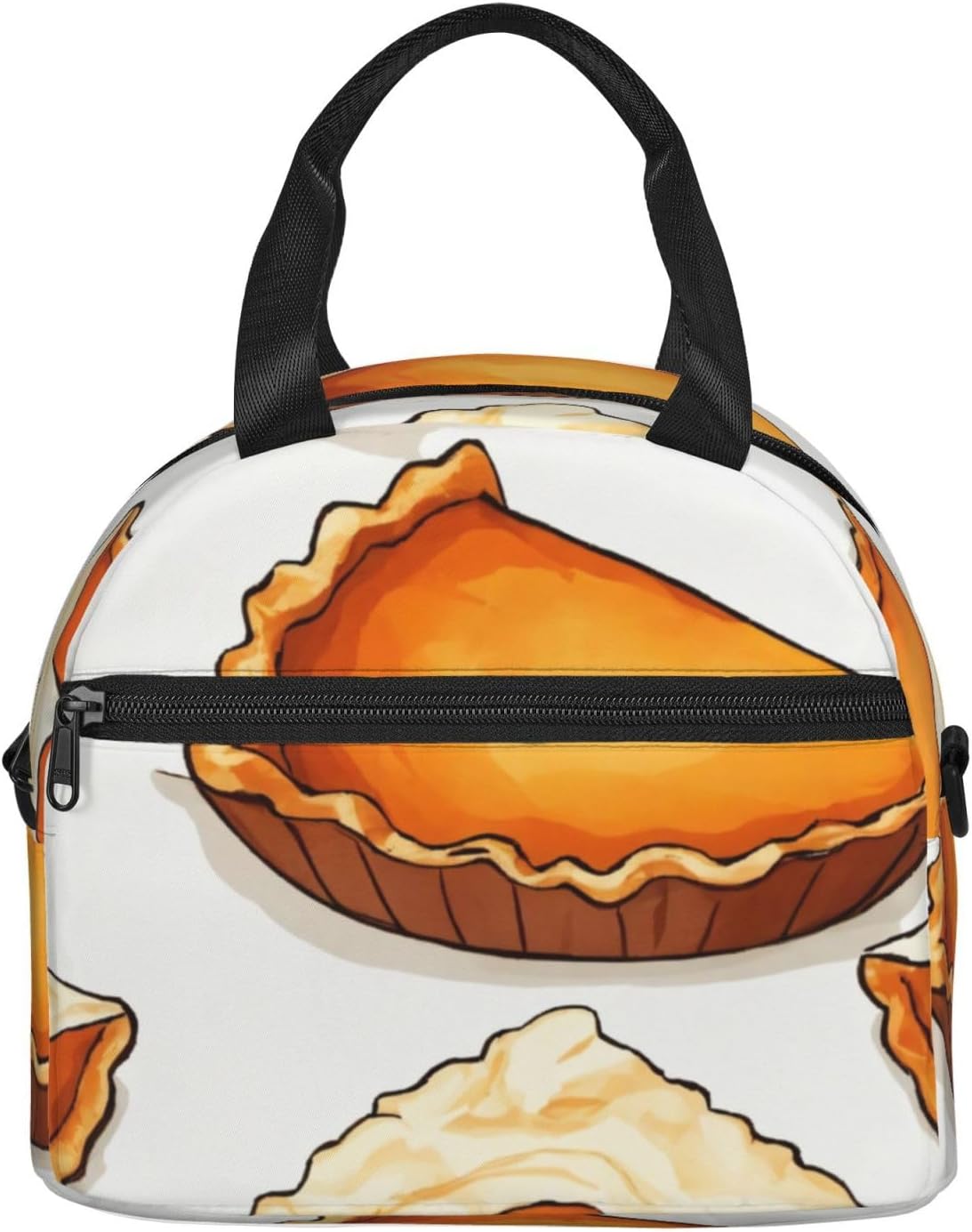 food print Print Reusable Lunch Bag Insulated Lunch Boxes for Office Work Picnic Tote Bag Adjustable